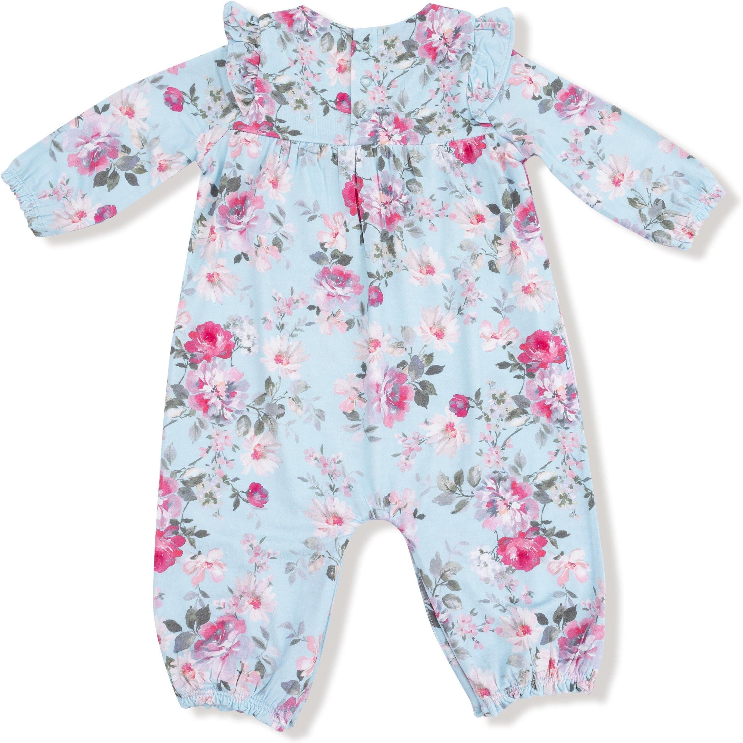 Angel Dear Charlotte Floral Ruffle Sleeve Romper