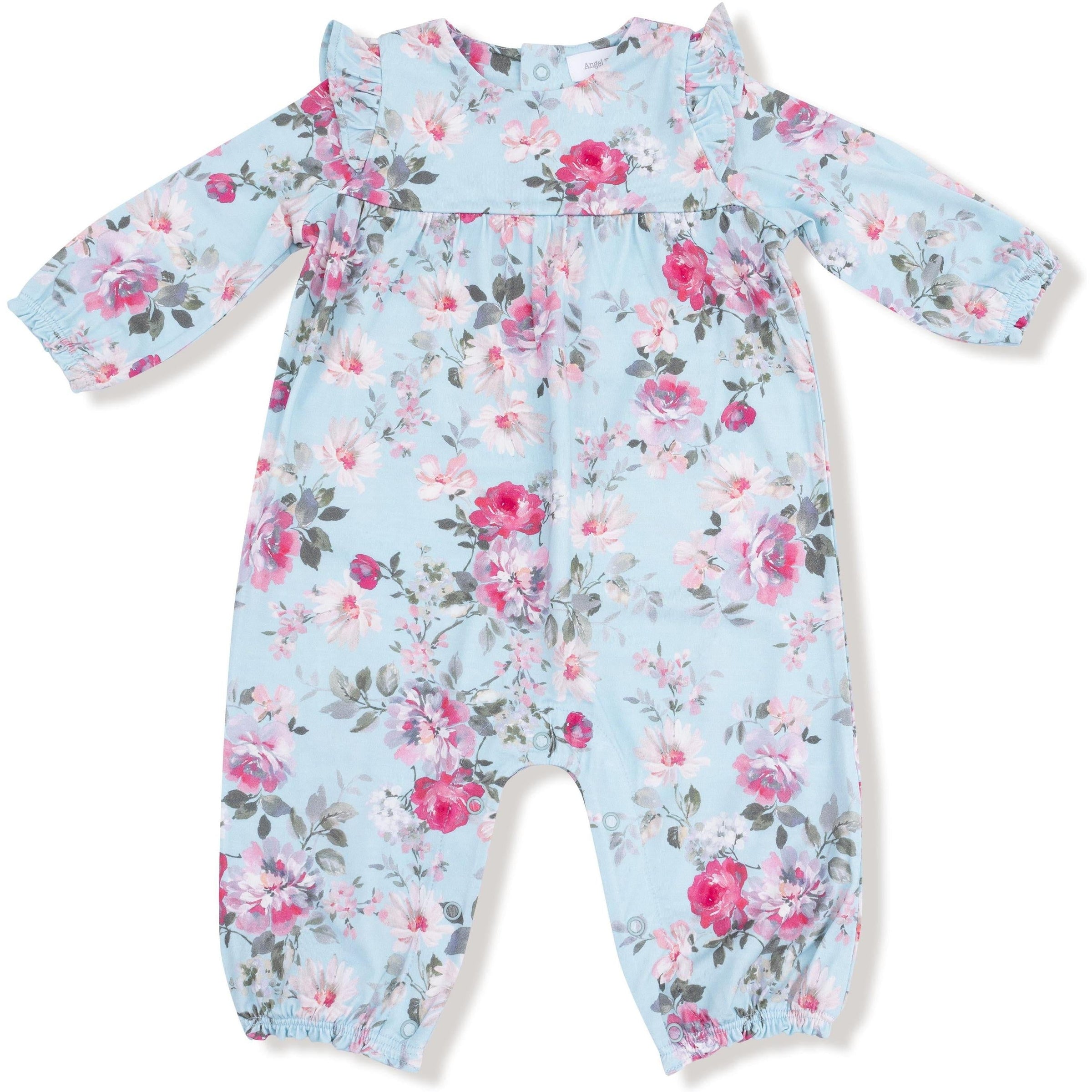 Angel Dear Charlotte Floral Ruffle Sleeve Romper