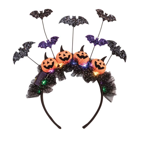 Mud Pie Pumpkin Light Up Halloween Headband