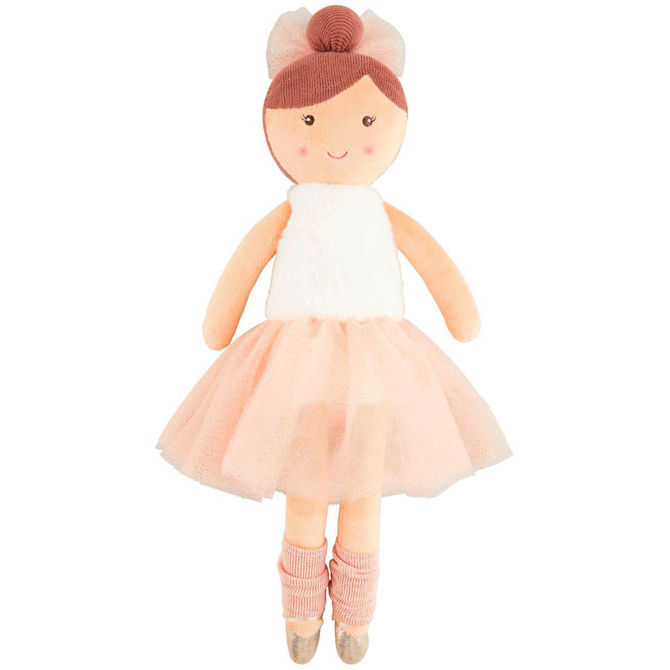 Mud Pie Brunette Ballerina Doll