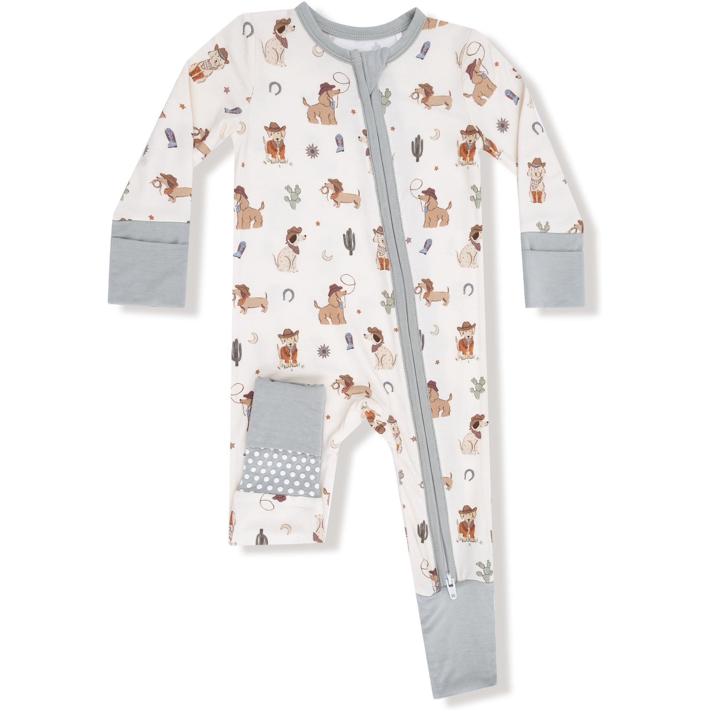 Angel Dear Cowboy Dogs 2 Way Zipper Romper