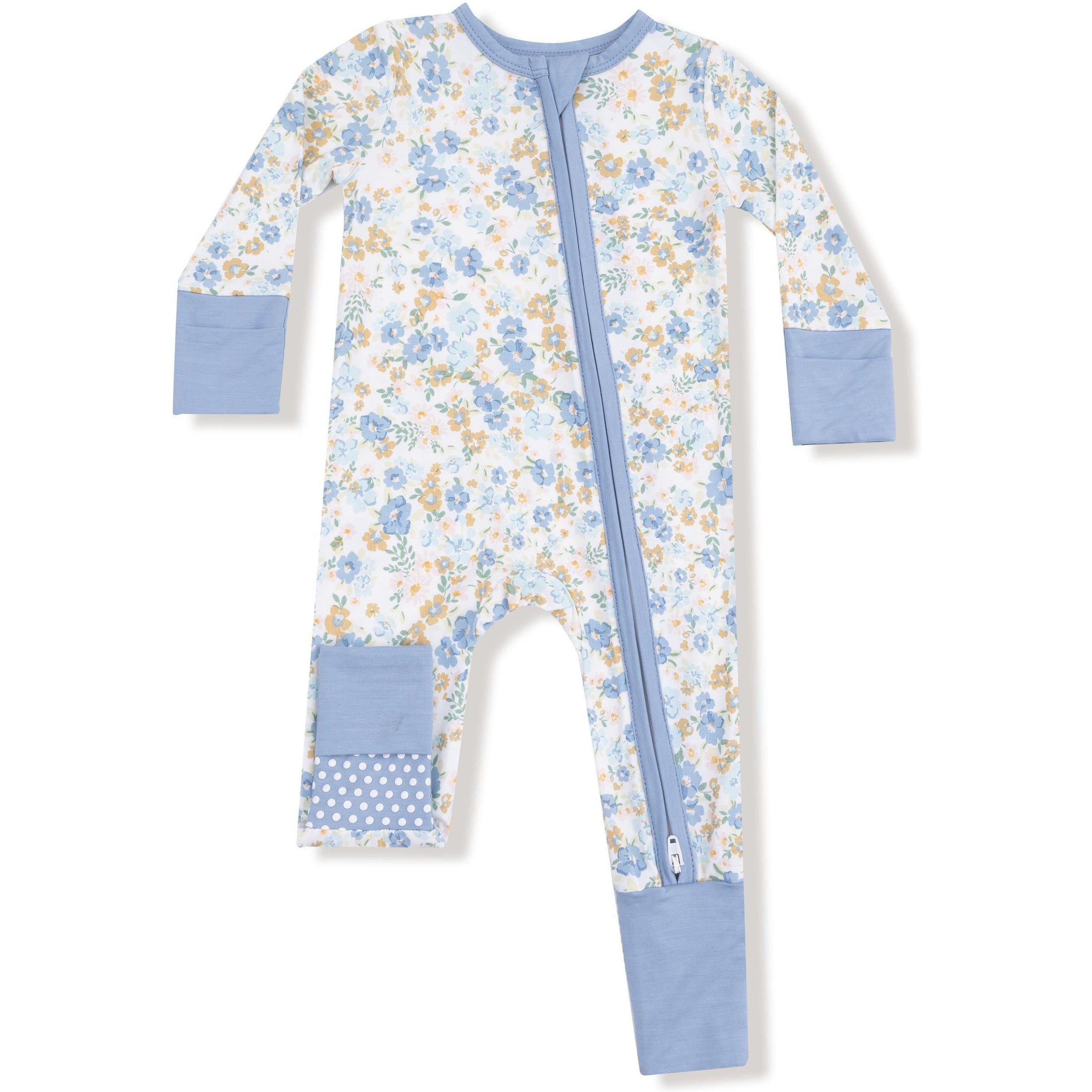 Angel Dear Sweet Rose Calico 2 Way Zipper Romper