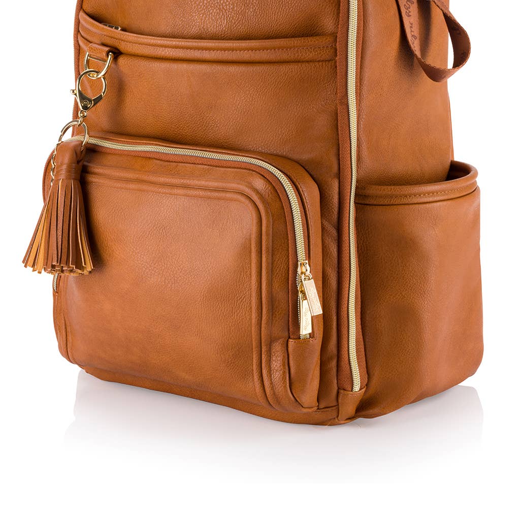 Itzy Ritzy Cognac Boss Plus™ Backpack Diaper Bag