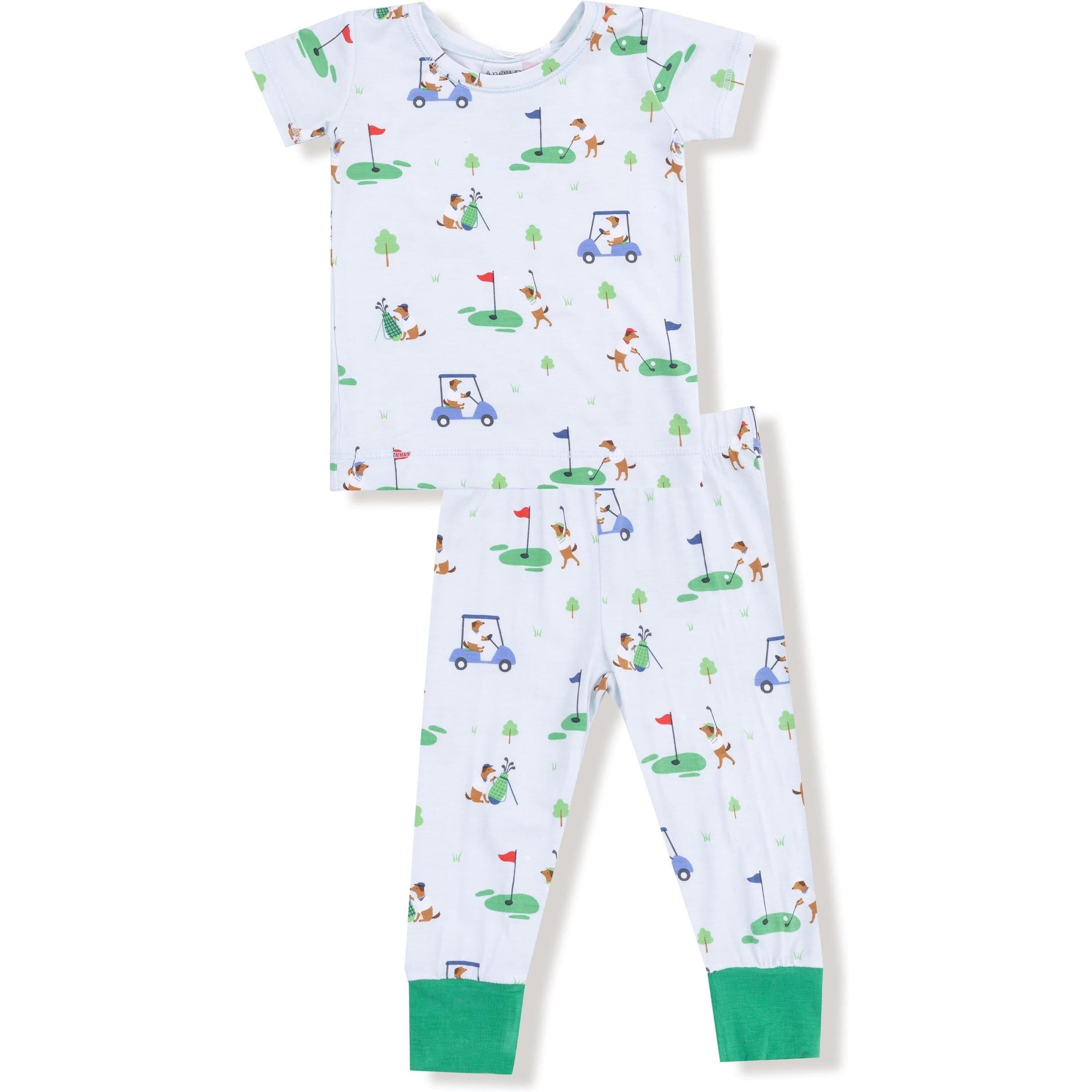 Angel Dear Dog Gone Golf Blue Short Sleeve Loungewear Set