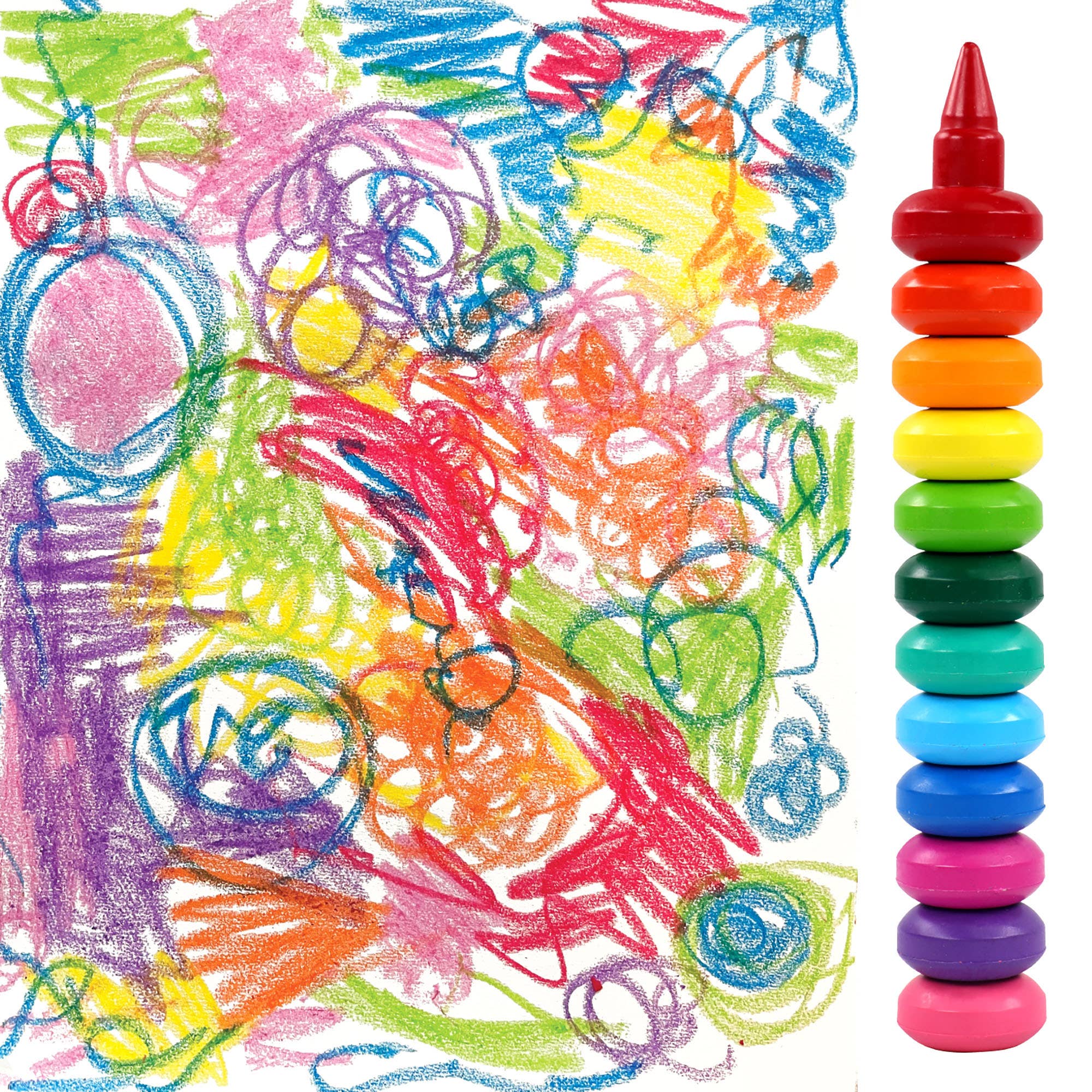 Bright Stripes iHeartArt Jr 12 Finger Crayons