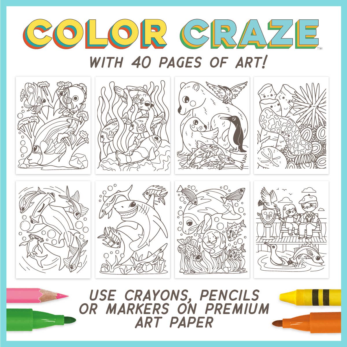 Bright Stripes Color Craze Ocean Pals