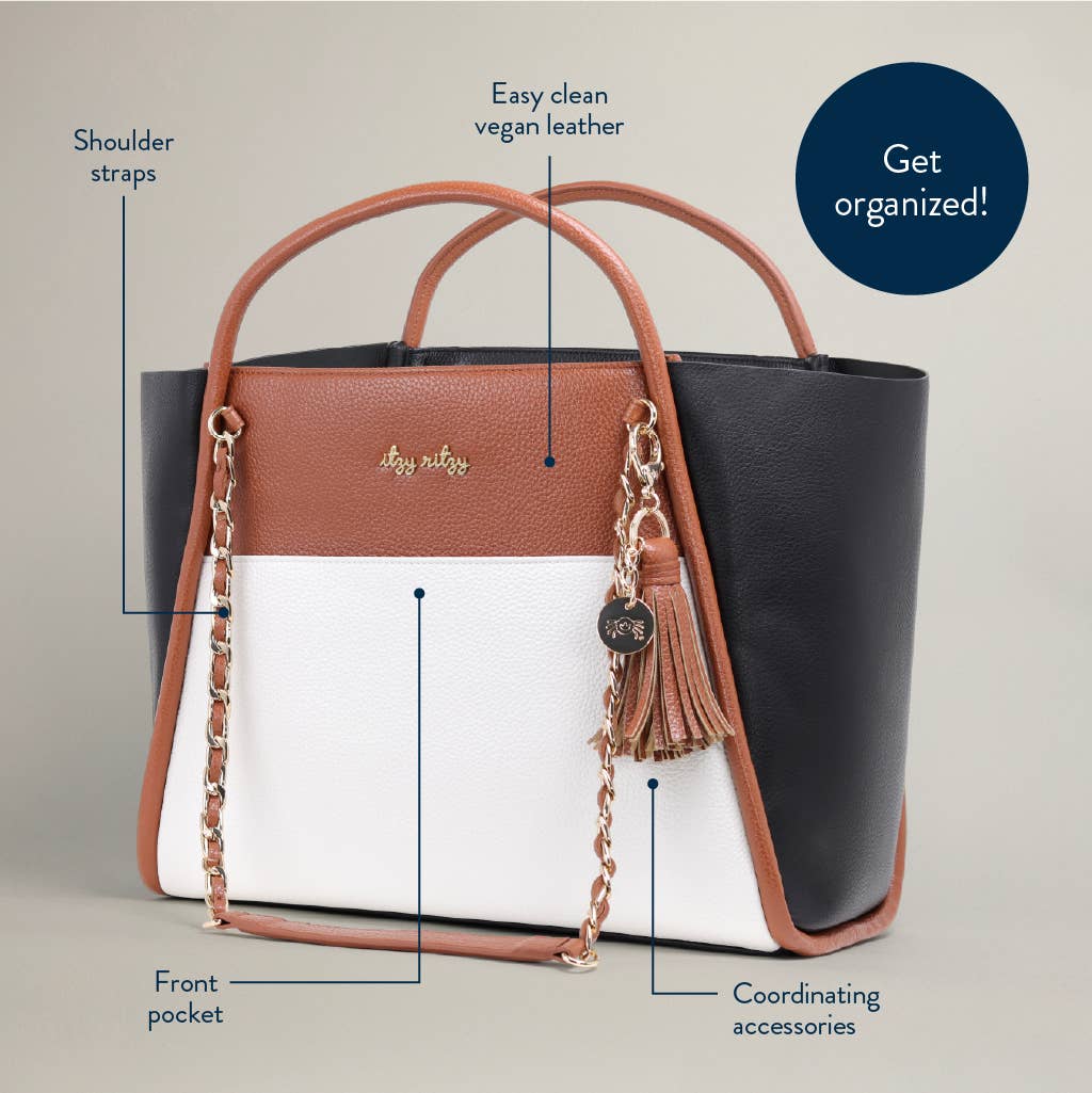 Itzy Ritzy Boss Tote™: Coffee and Cream