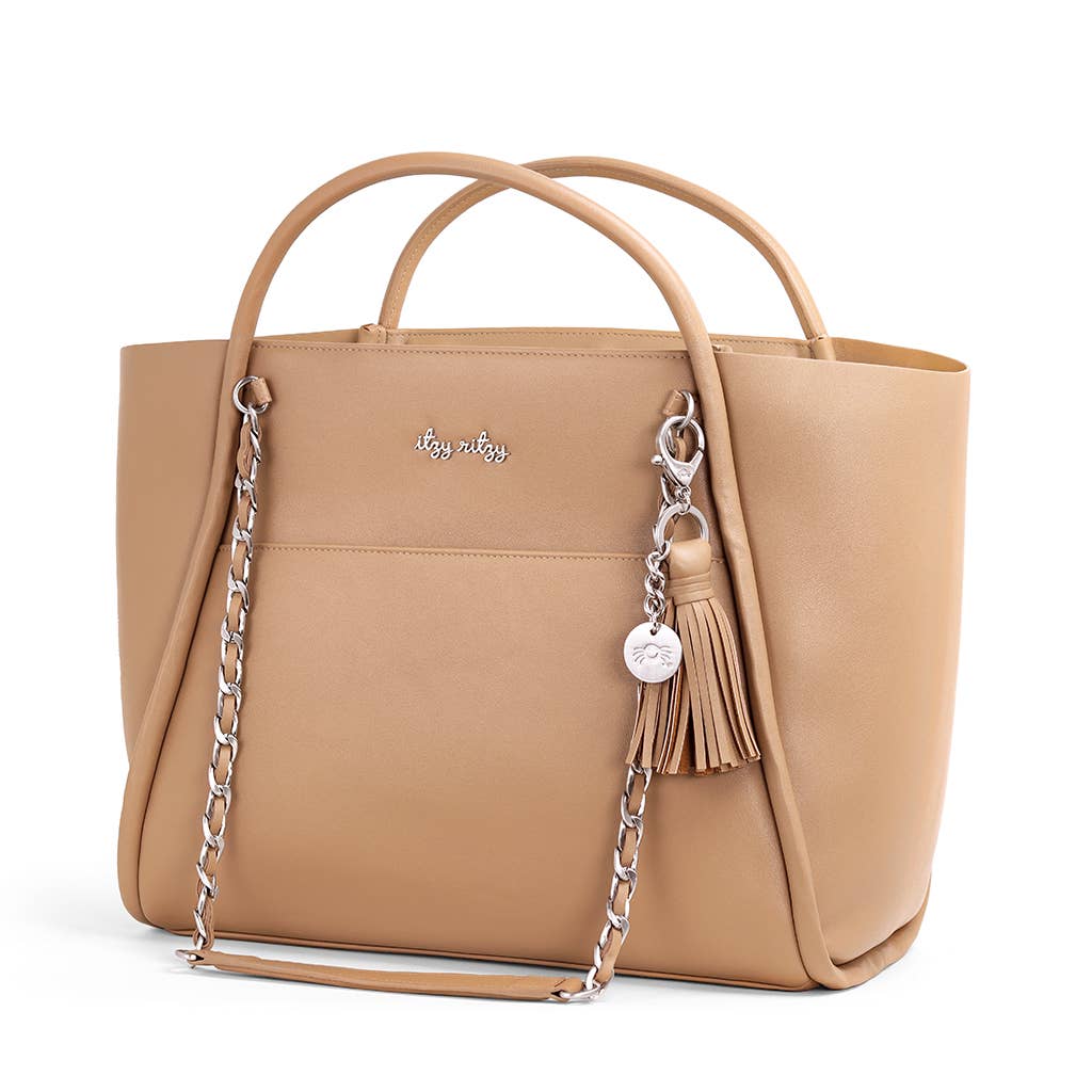 Itzy Ritzy Boss Tote™: Coffee and Cream