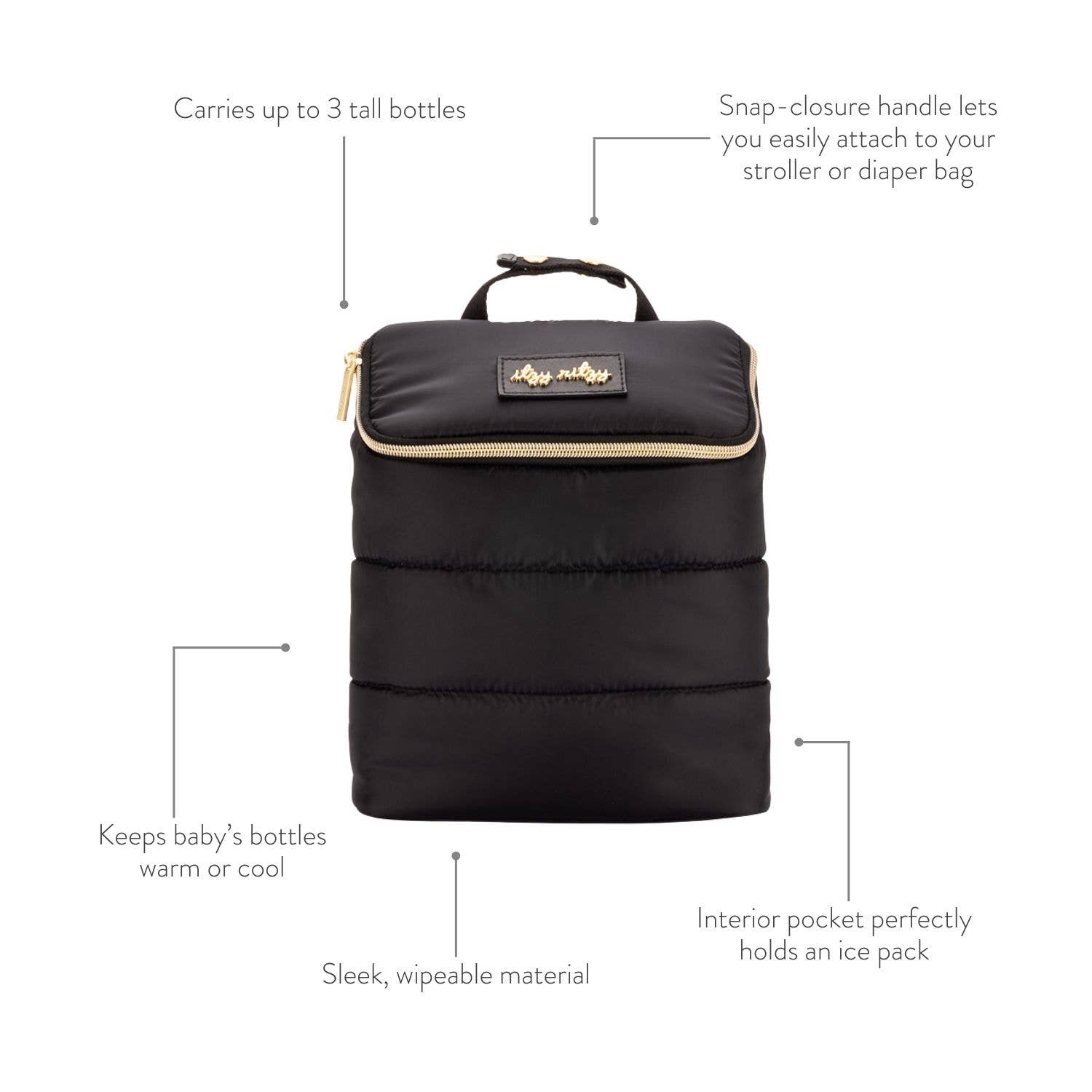 Itzy Ritzy Chill Like A Dream™ Bottle Bag Midnight