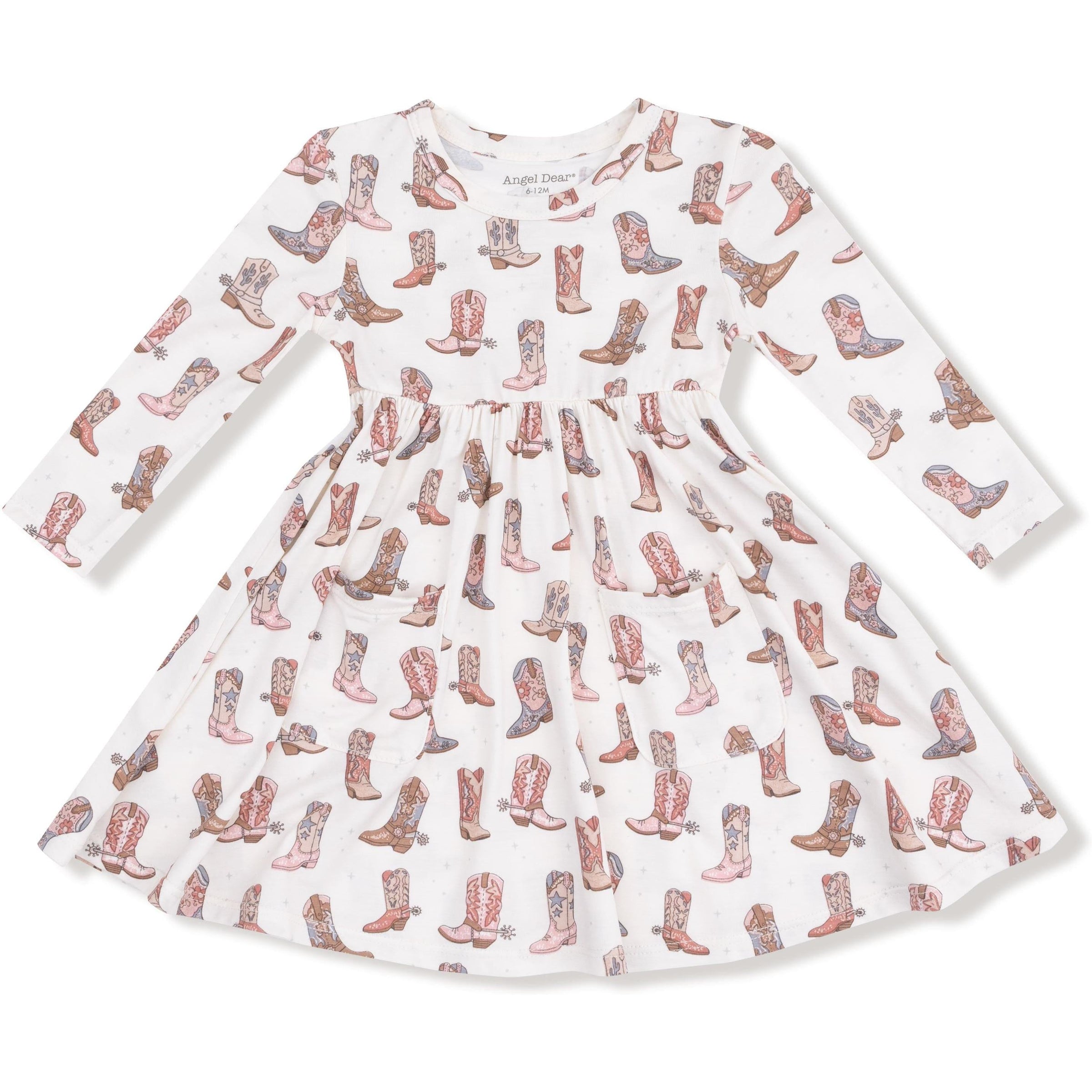 Angel Dear Future Cowgirl Twirly Long Sleeve Dress