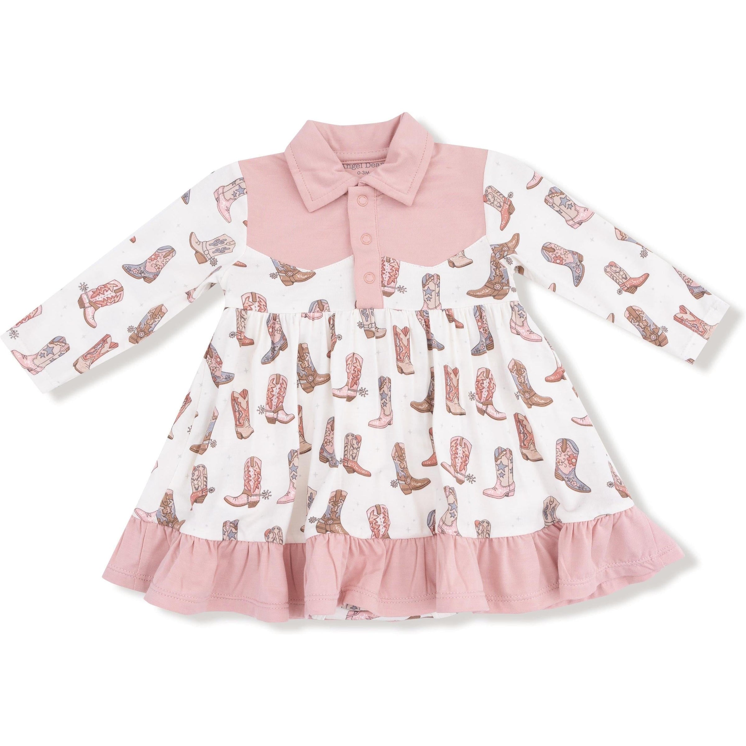 Angel Dear Future Cowgirl Long Sleeve Cowgirl Bodysuit Dress