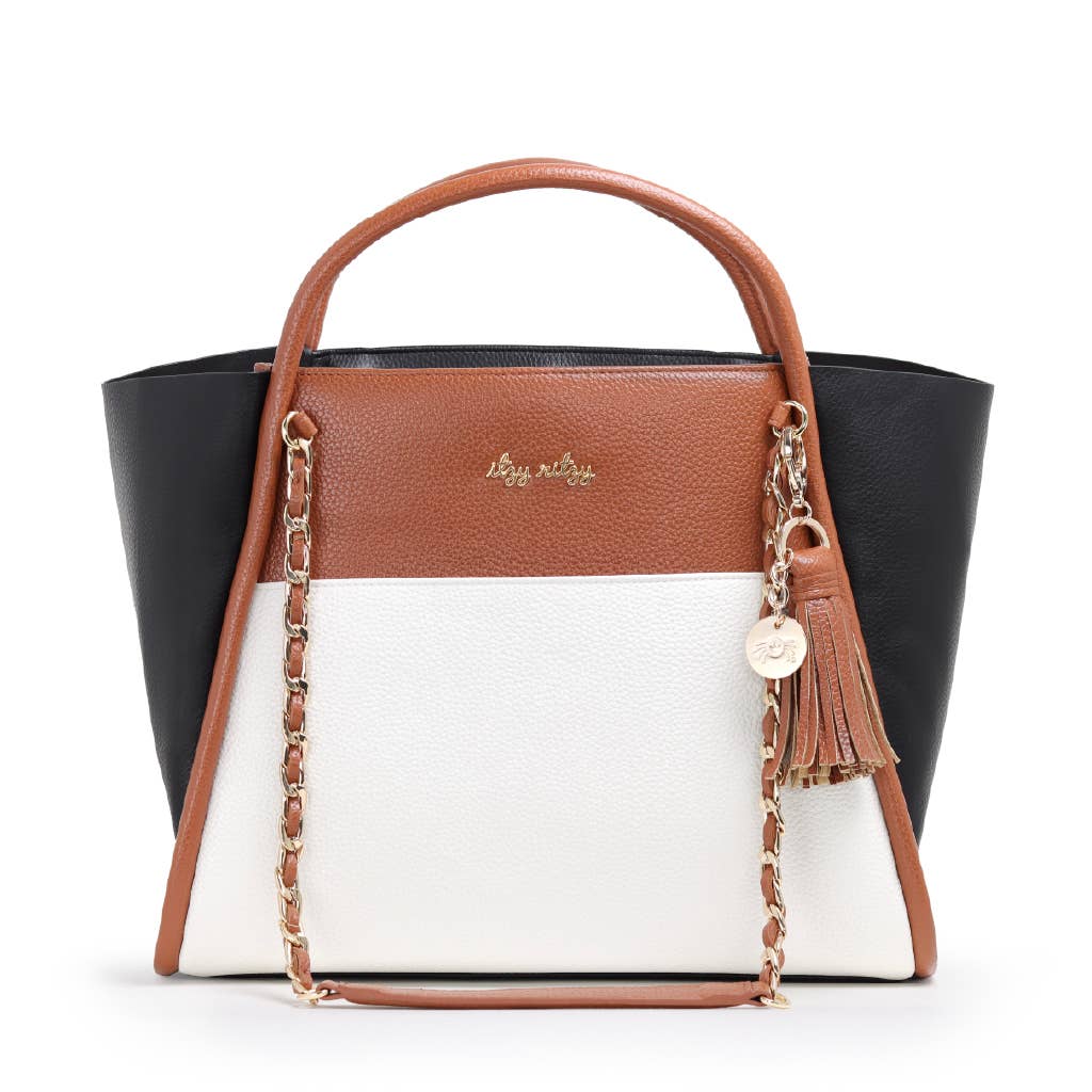 Itzy Ritzy Boss Tote™: Coffee and Cream
