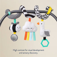 Itzy Ritzy Itzy Bitzy Spiral Car Seat Activity Toy High Contrast