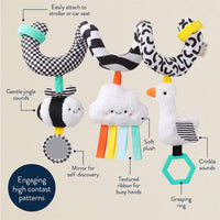 Itzy Ritzy Itzy Bitzy Spiral Car Seat Activity Toy Farm