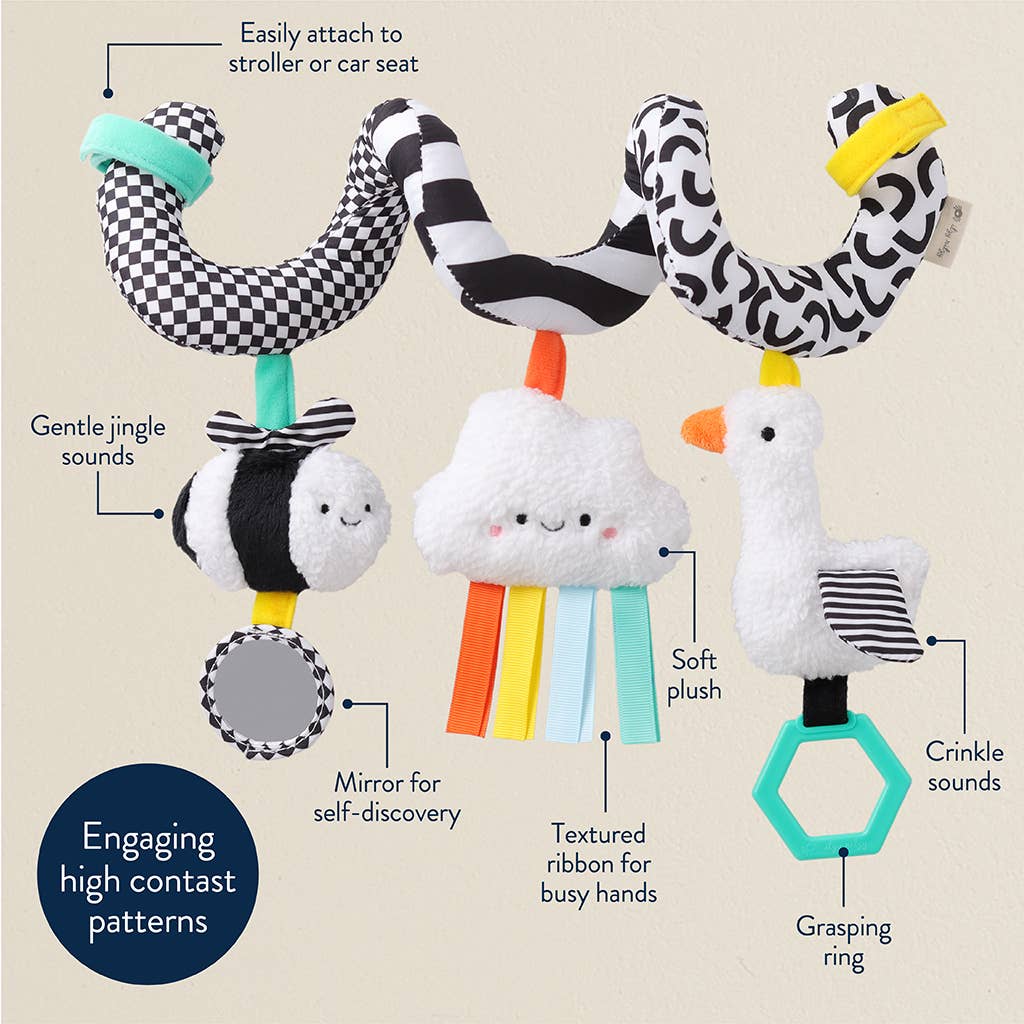 Itzy Ritzy Itzy Bitzy Spiral Car Seat Activity Toy Farm