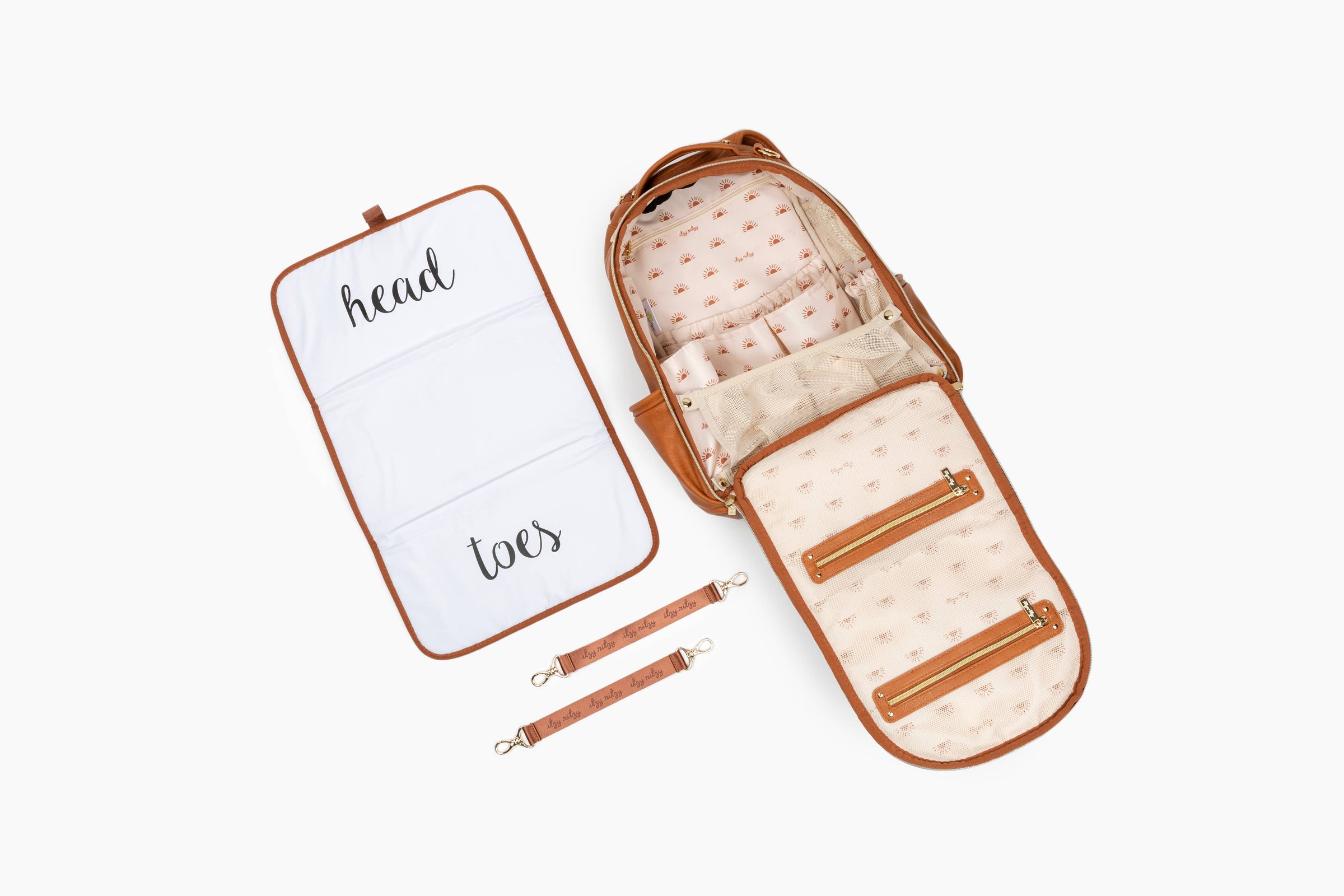 Itzy Ritzy Cognac Boss Plus™ Backpack Diaper Bag