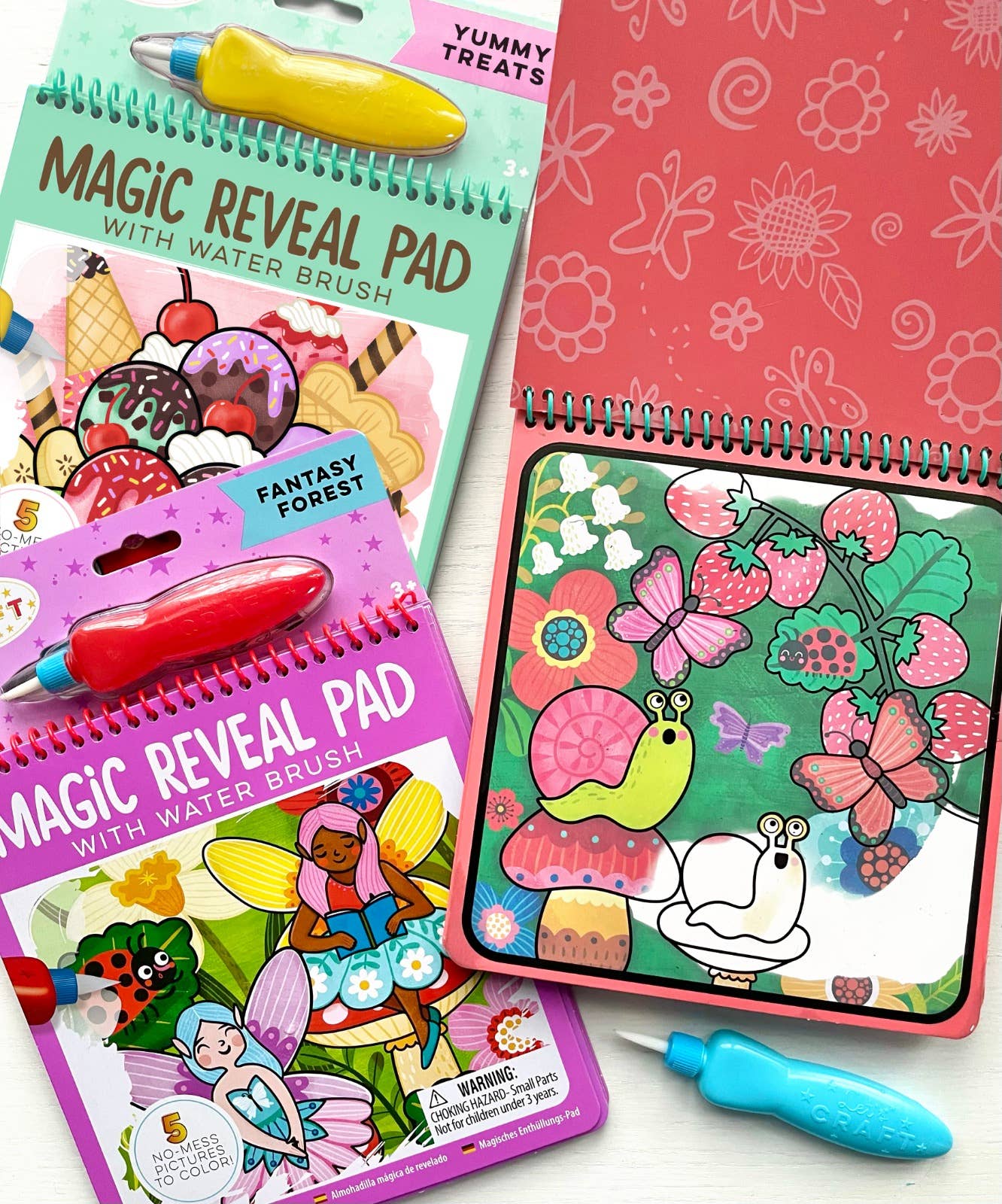 Bright Stripes Magic Reveal Pads - Butterflies, Treats or Fairies