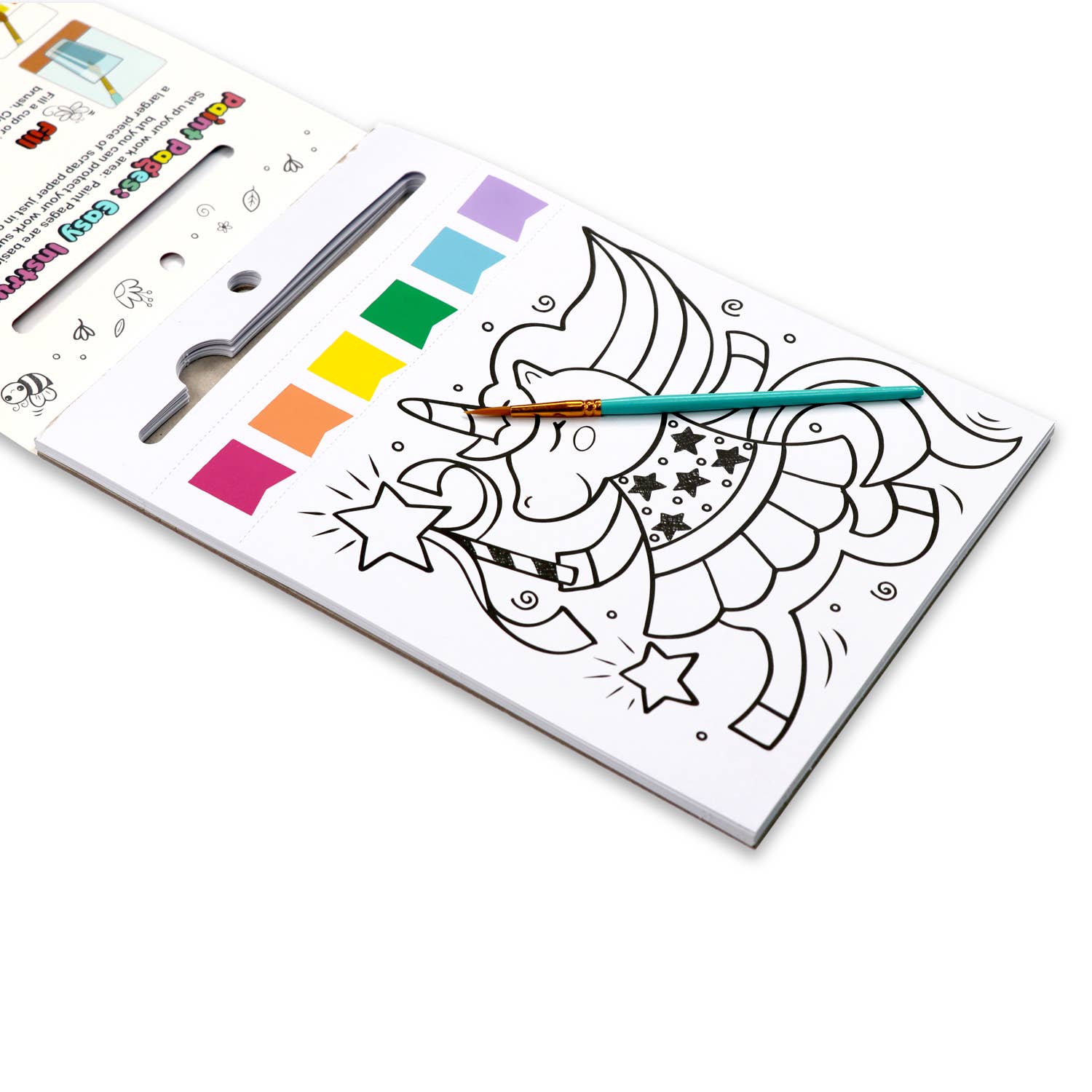 Bright Stripes Paint Pages- Magical Creatures