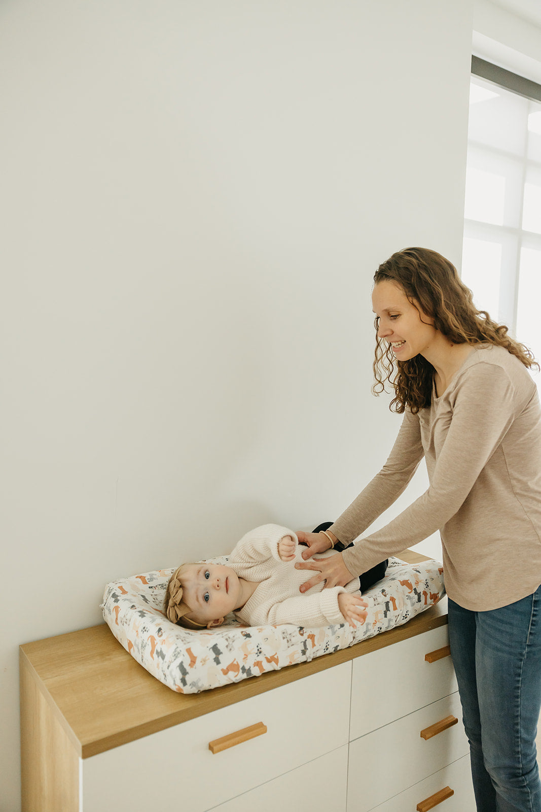 Copper Pearl Premium Knit Diaper Changing Pad Cover | Rufus