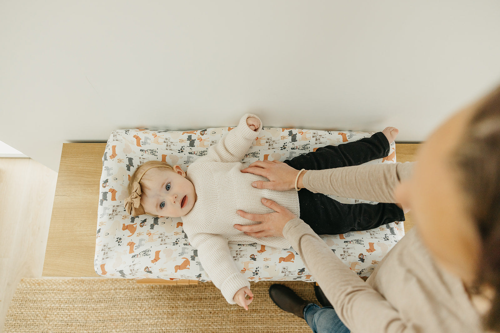 Copper Pearl Premium Knit Diaper Changing Pad Cover | Rufus