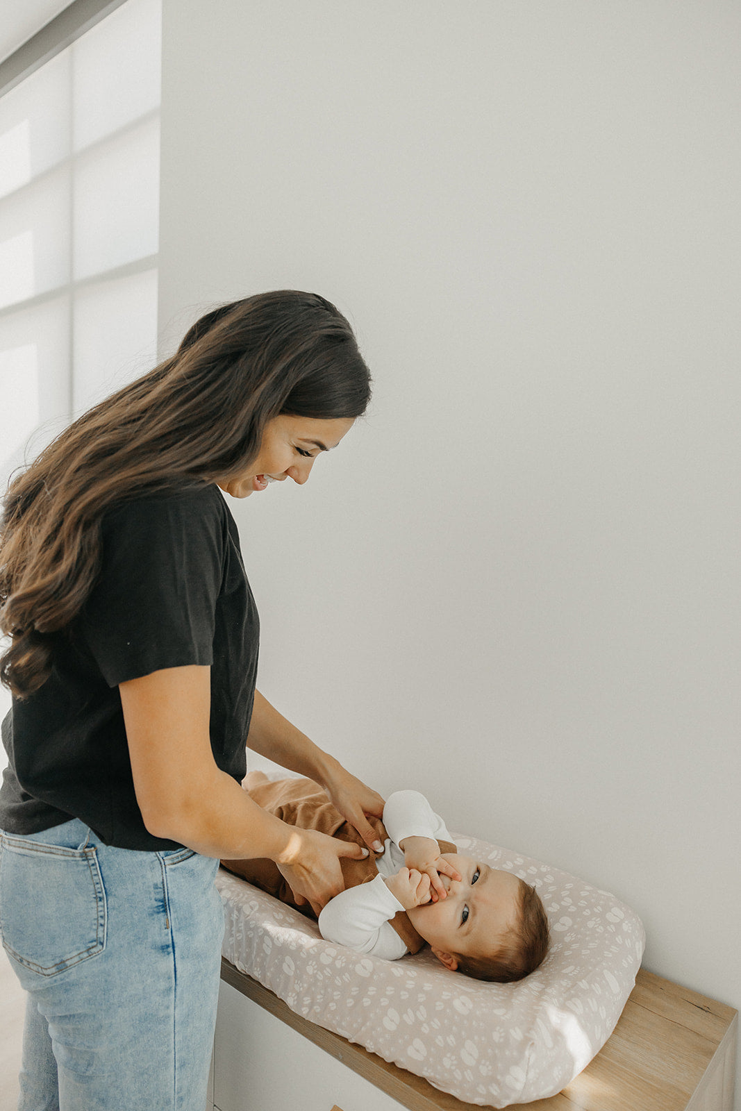 Copper Pearl Premium Knit Diaper Changing Pad Cover | Tracker