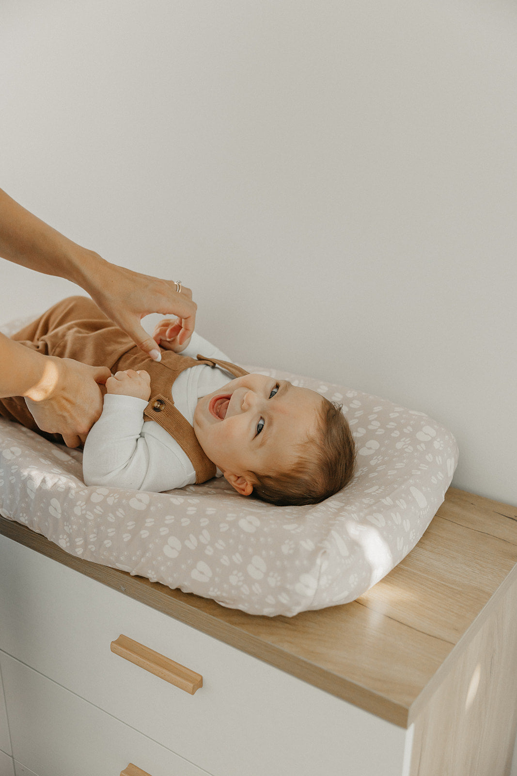 Copper Pearl Premium Knit Diaper Changing Pad Cover | Tracker