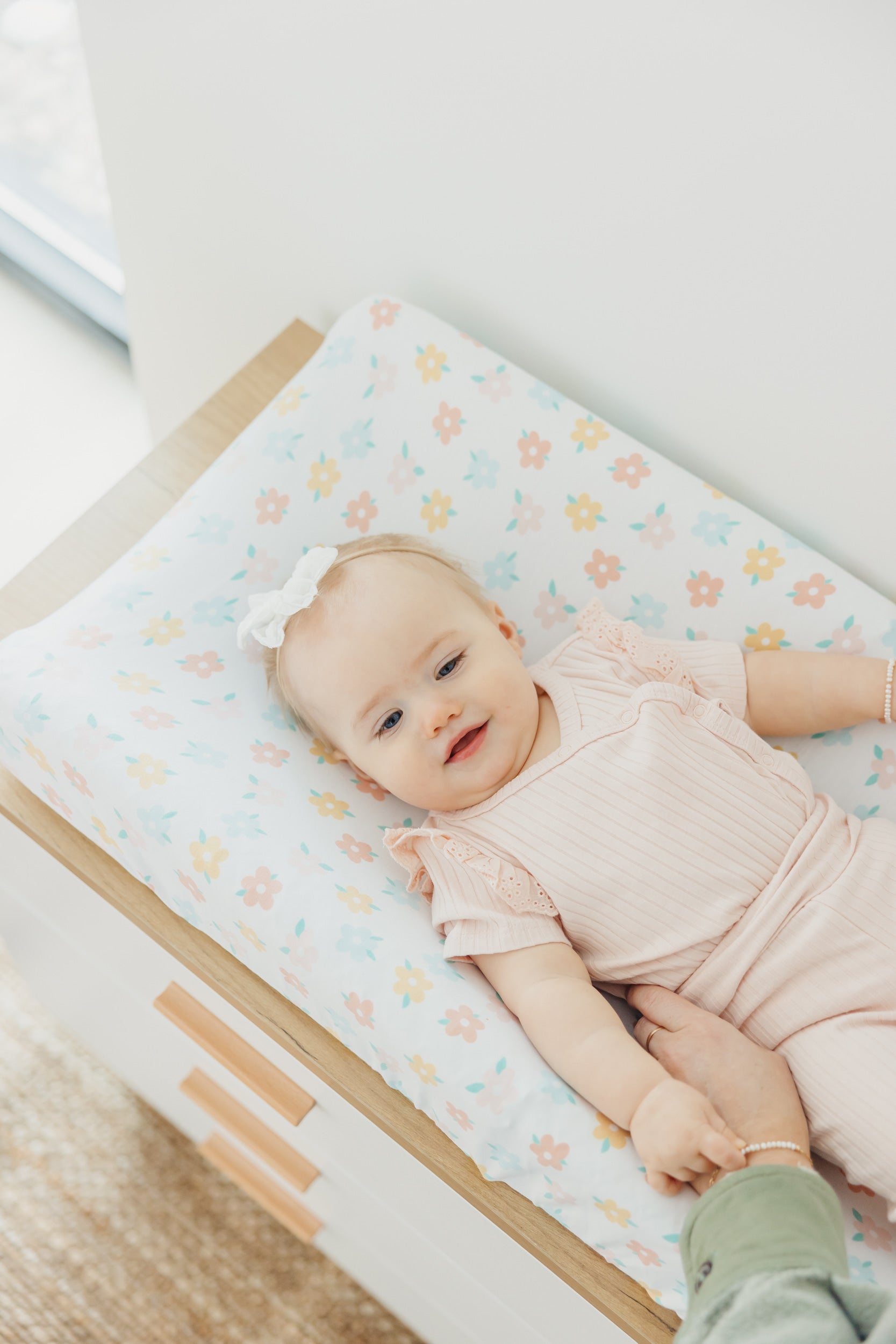 Copper Pearl Premium Knit Diaper Changing Pad Cover | Daisy