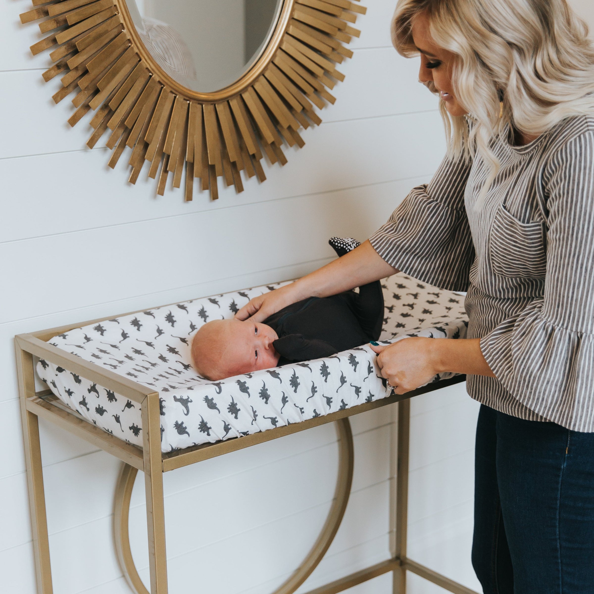 Copper Pearl Premium Knit Diaper Changing Pad Cover | Wild