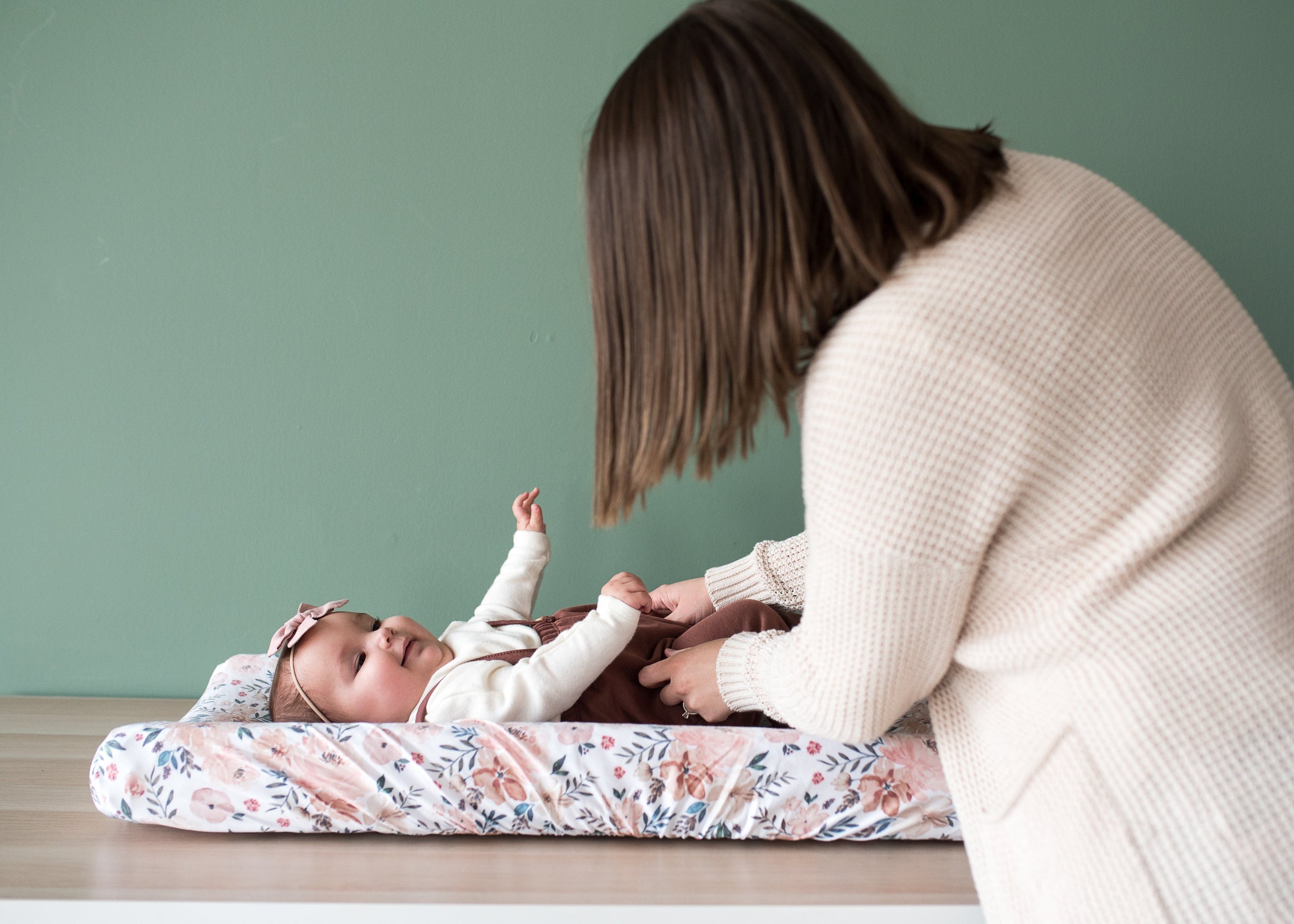 Copper Pearl Premium Knit Diaper Changing Pad Cover | Autumn