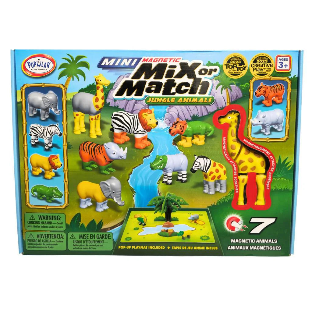 Popular Playthings Mini Magnetic Mix or Match Animals | Jungle