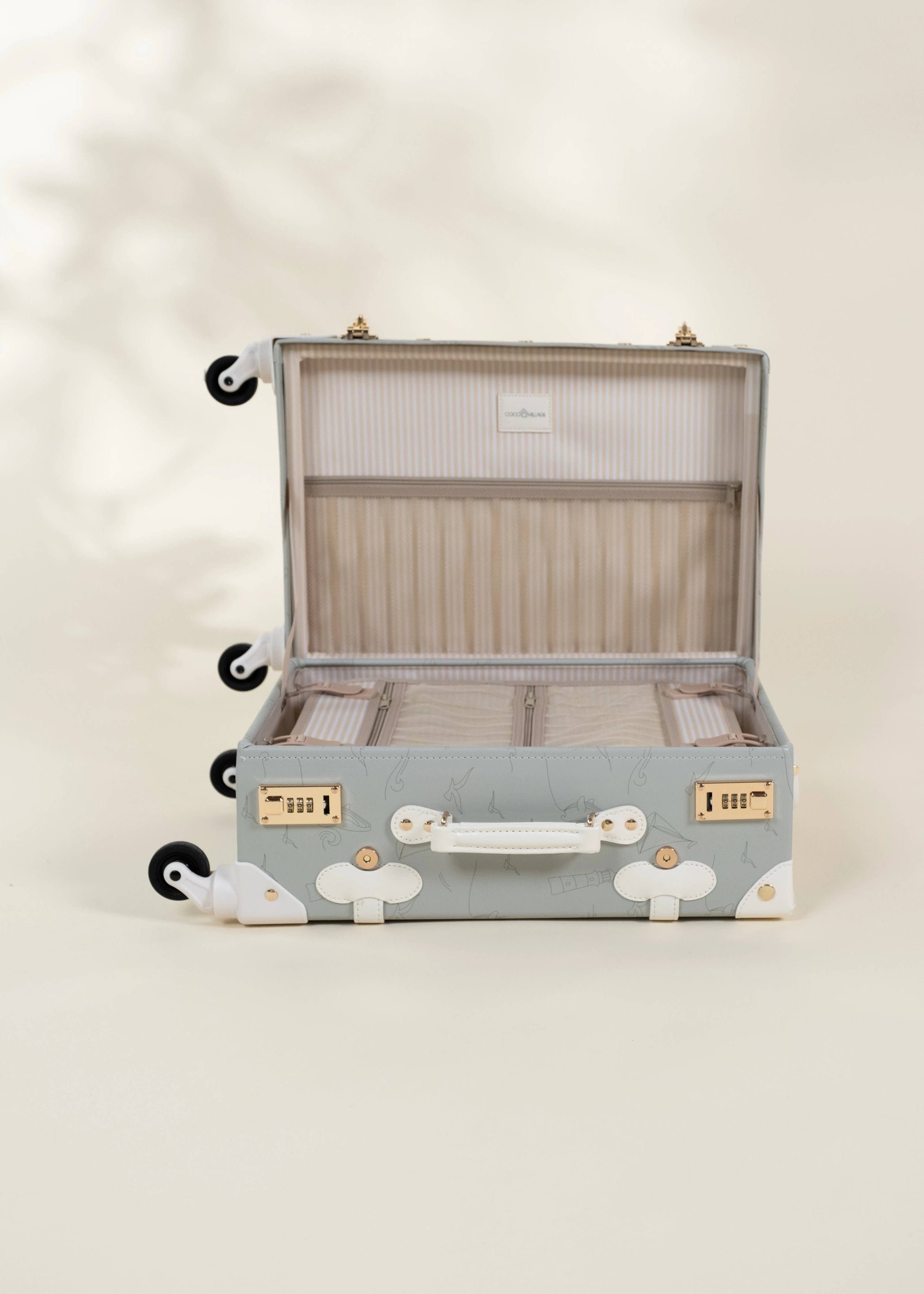 Coco Village Vegan Leather Carry-On Suitcase | Ocean