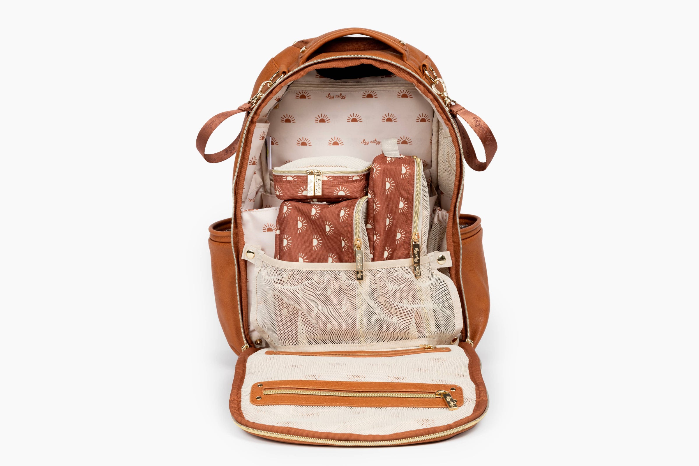 Itzy Ritzy Cognac Boss Plus™ Backpack Diaper Bag