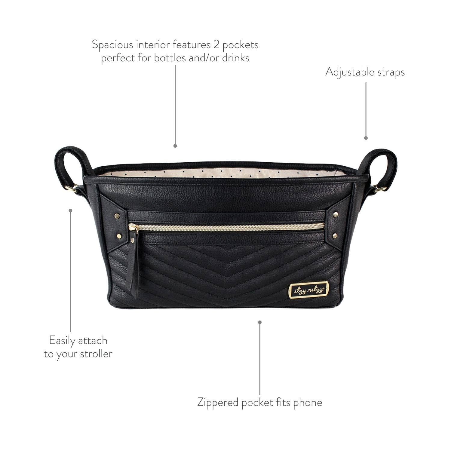 Itzy Ritzy Cognac Travel Stroller Caddy