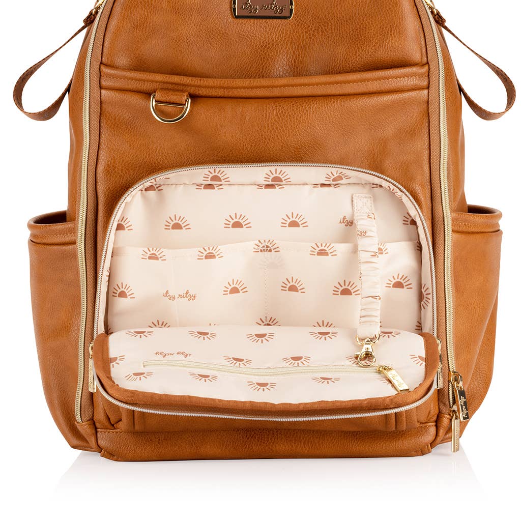 Itzy Ritzy Cognac Boss Plus™ Backpack Diaper Bag