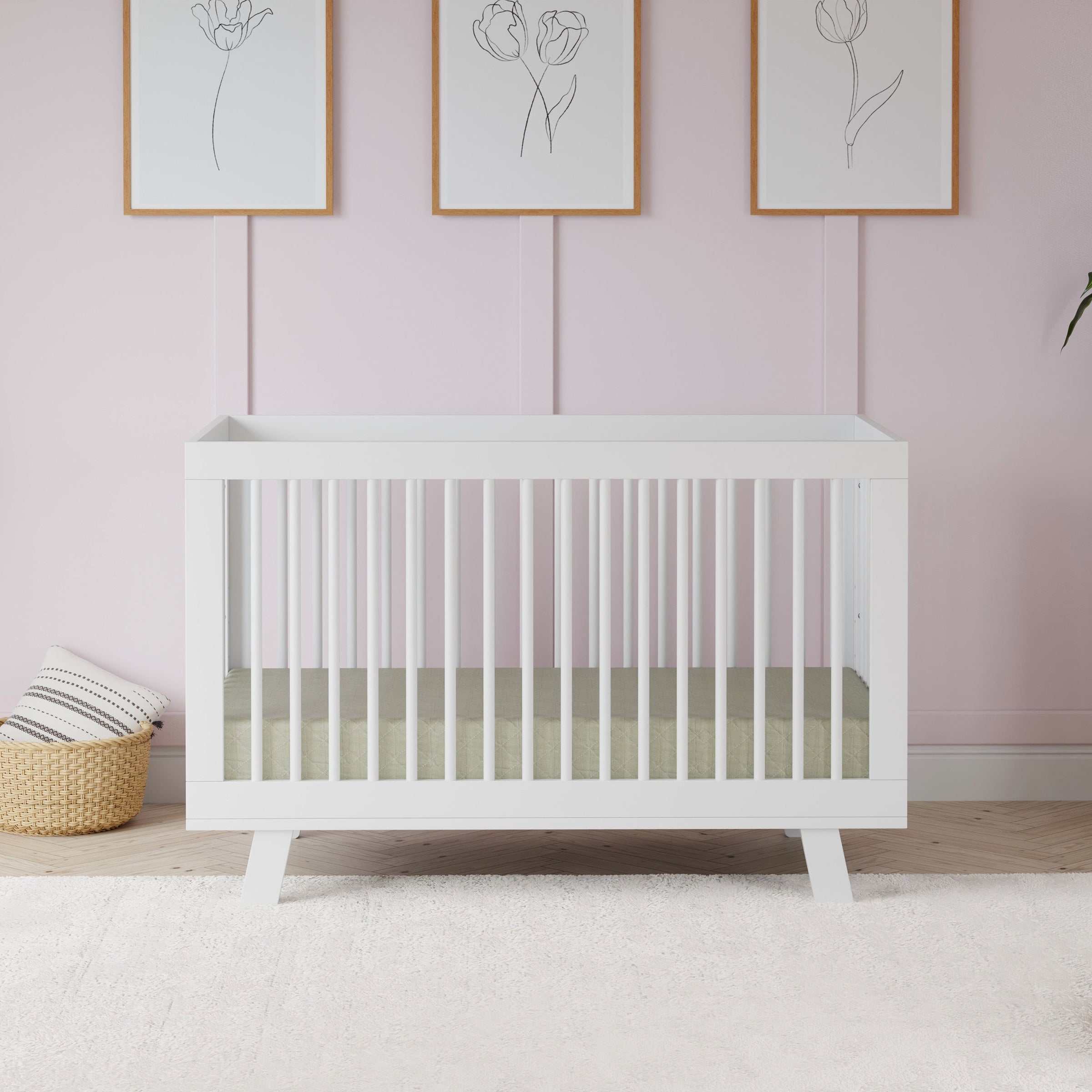 Babyletto Hudson 3-in-1 Convertible Crib with Toddler Bed Conversion Kit