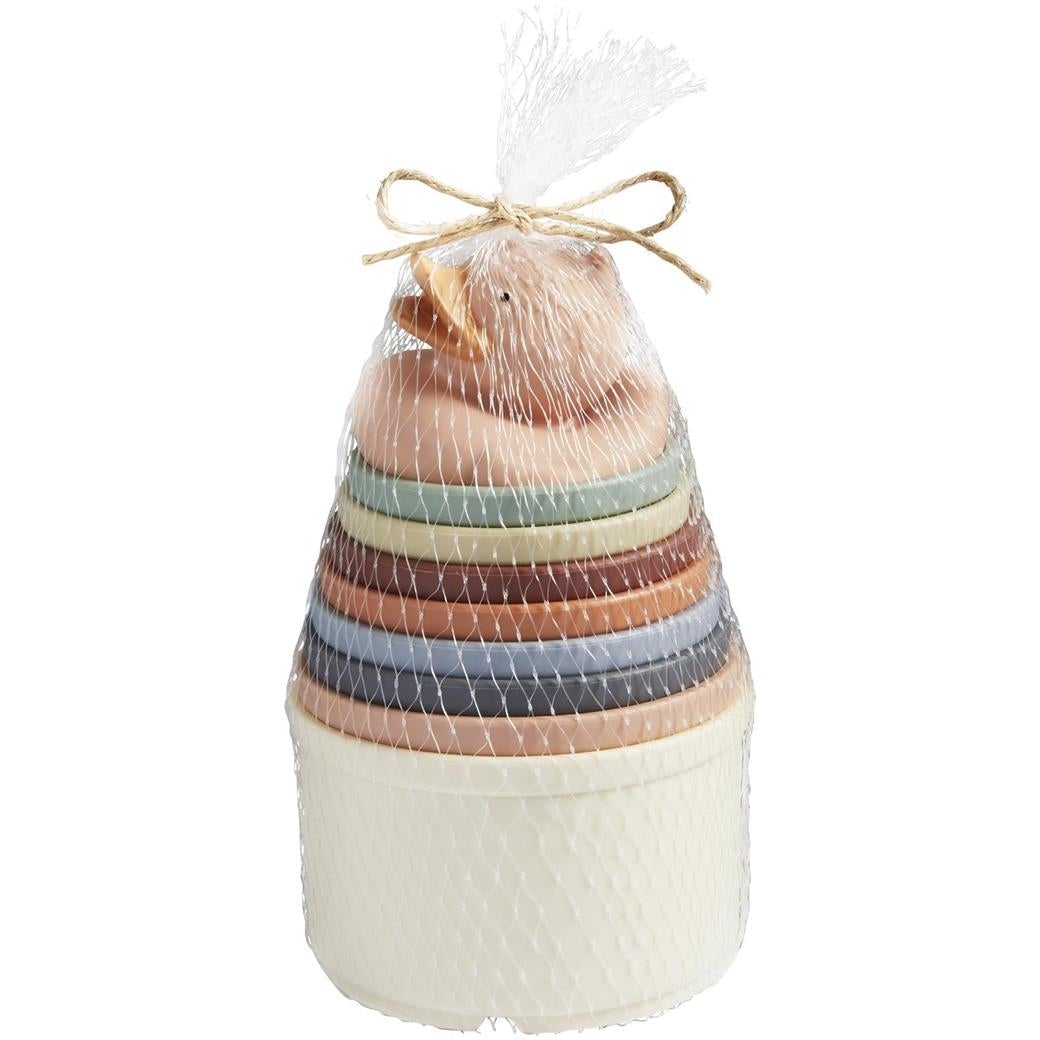 Mud Pie Blue Stacking Cups Set