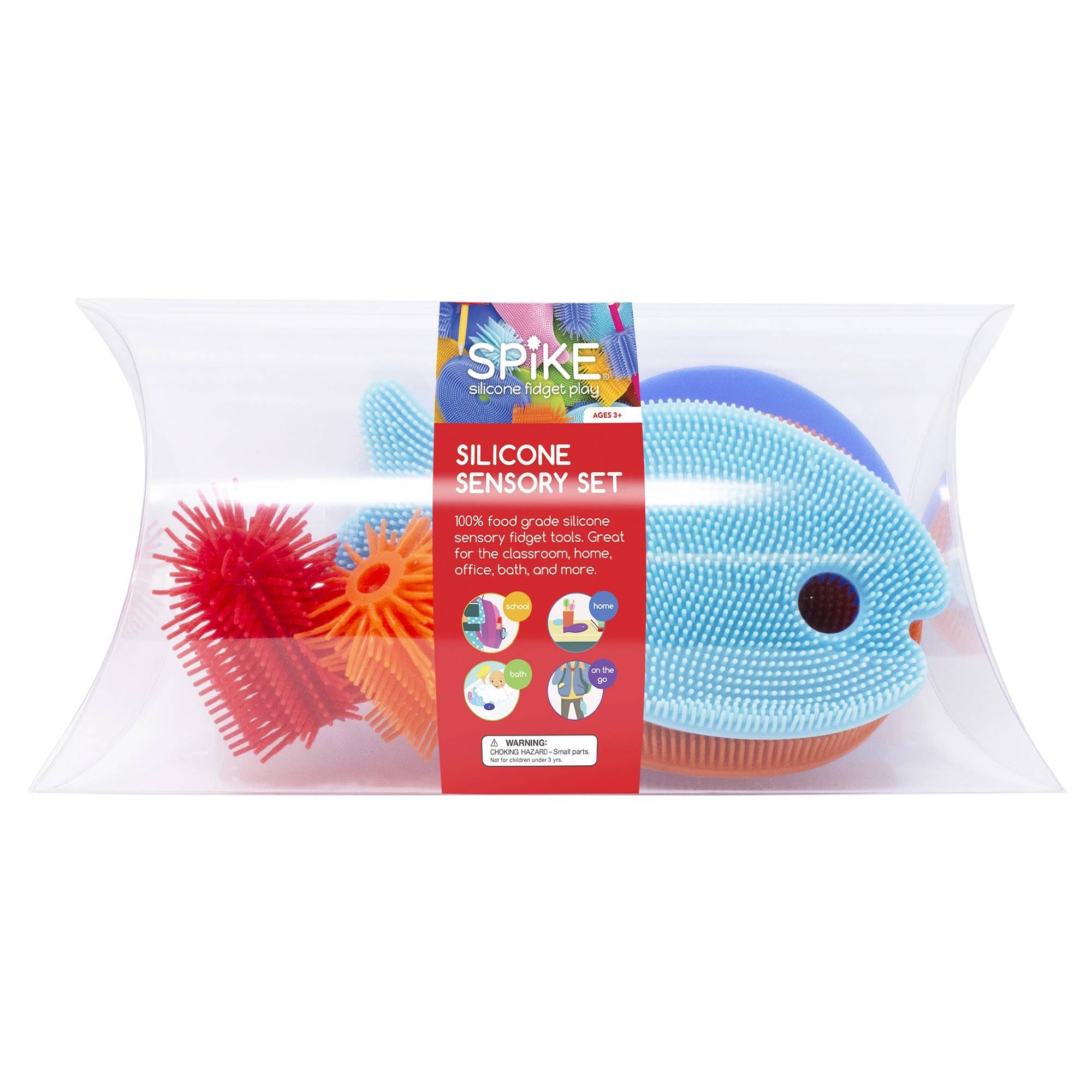 Silicone Fidget Sensory Set / 1Fish 1Fij-it 1Topper 1Gripper