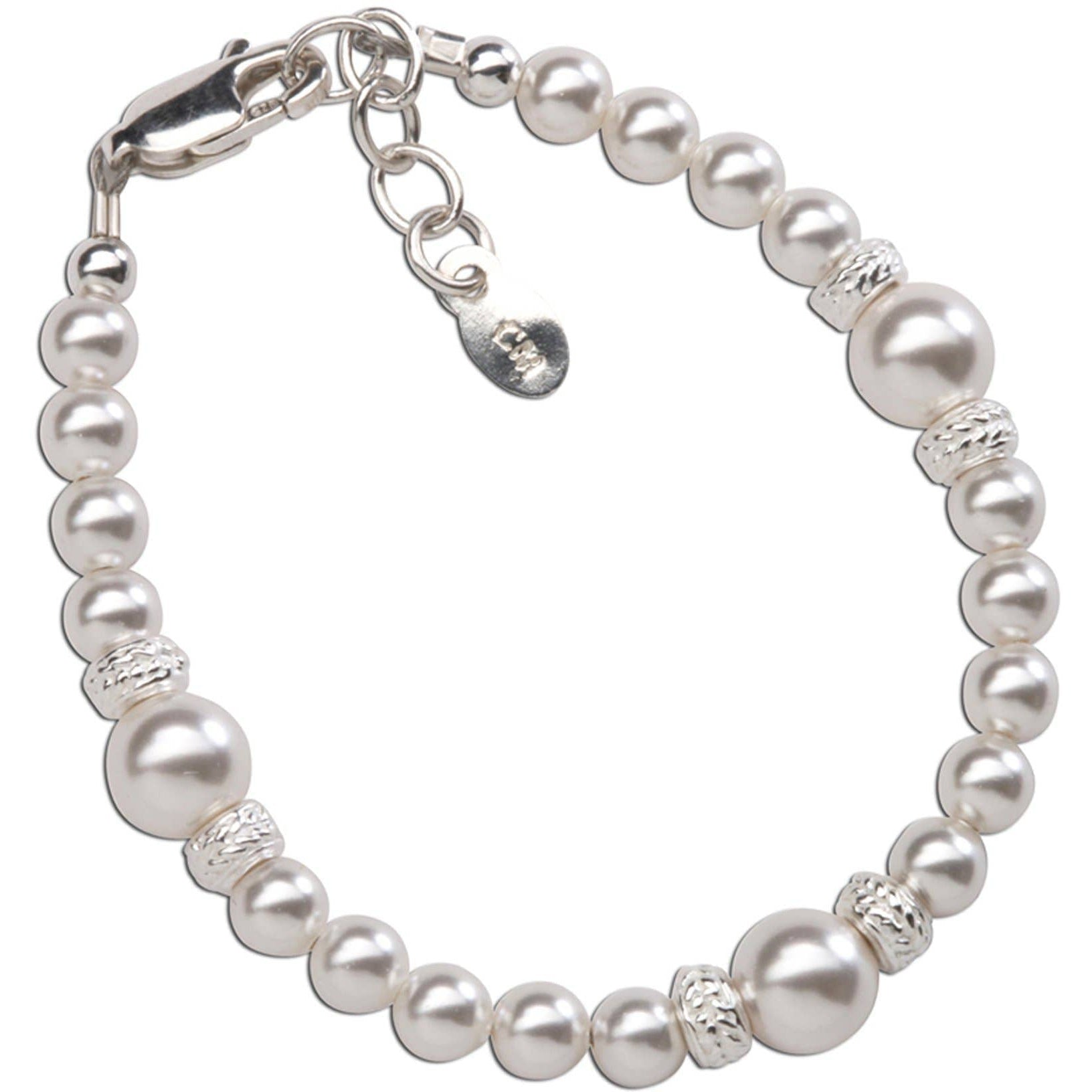 Cherished Moments Sophia Sterling Silver Pearl Baby & Children's Bracelet