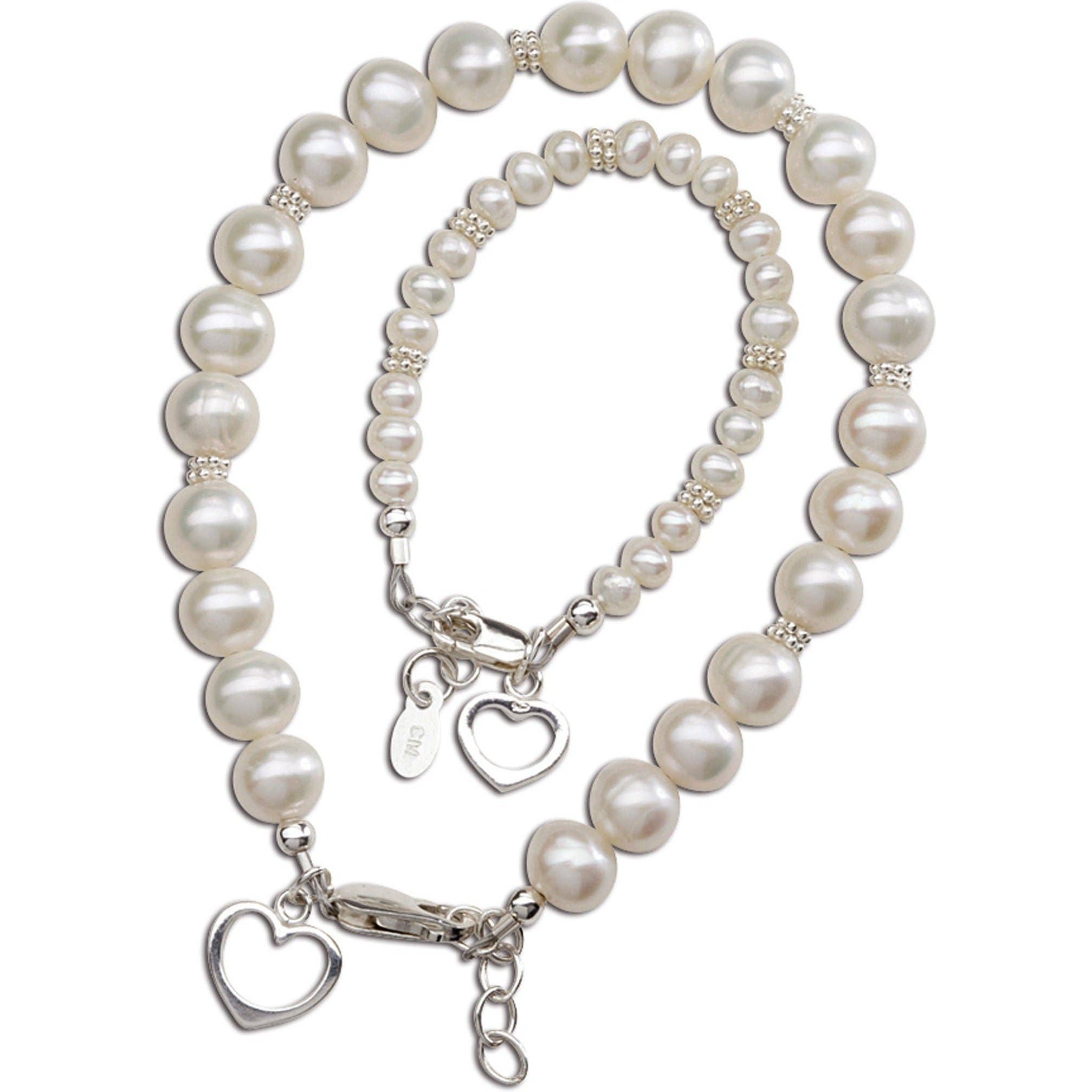 Cherished Moments Mom And Me 2-Piece Bracelet Set-Hearts Entwined Baby Gift