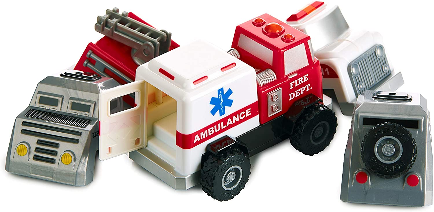 Popular Playthings Magnetic Build-A-Truck Rescue