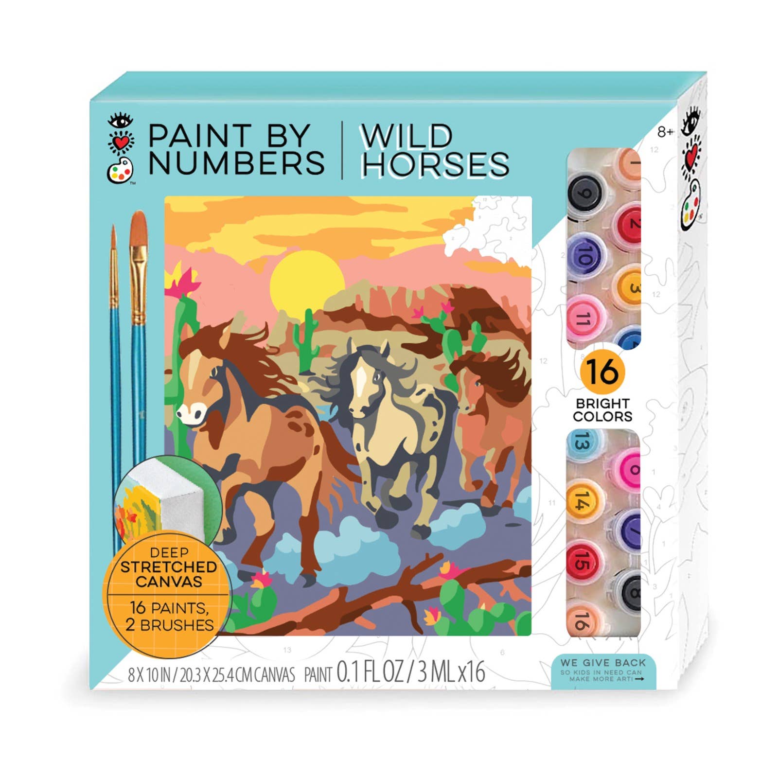 Bright Stripes iHeartArt Paint By Numbers Wild Horses