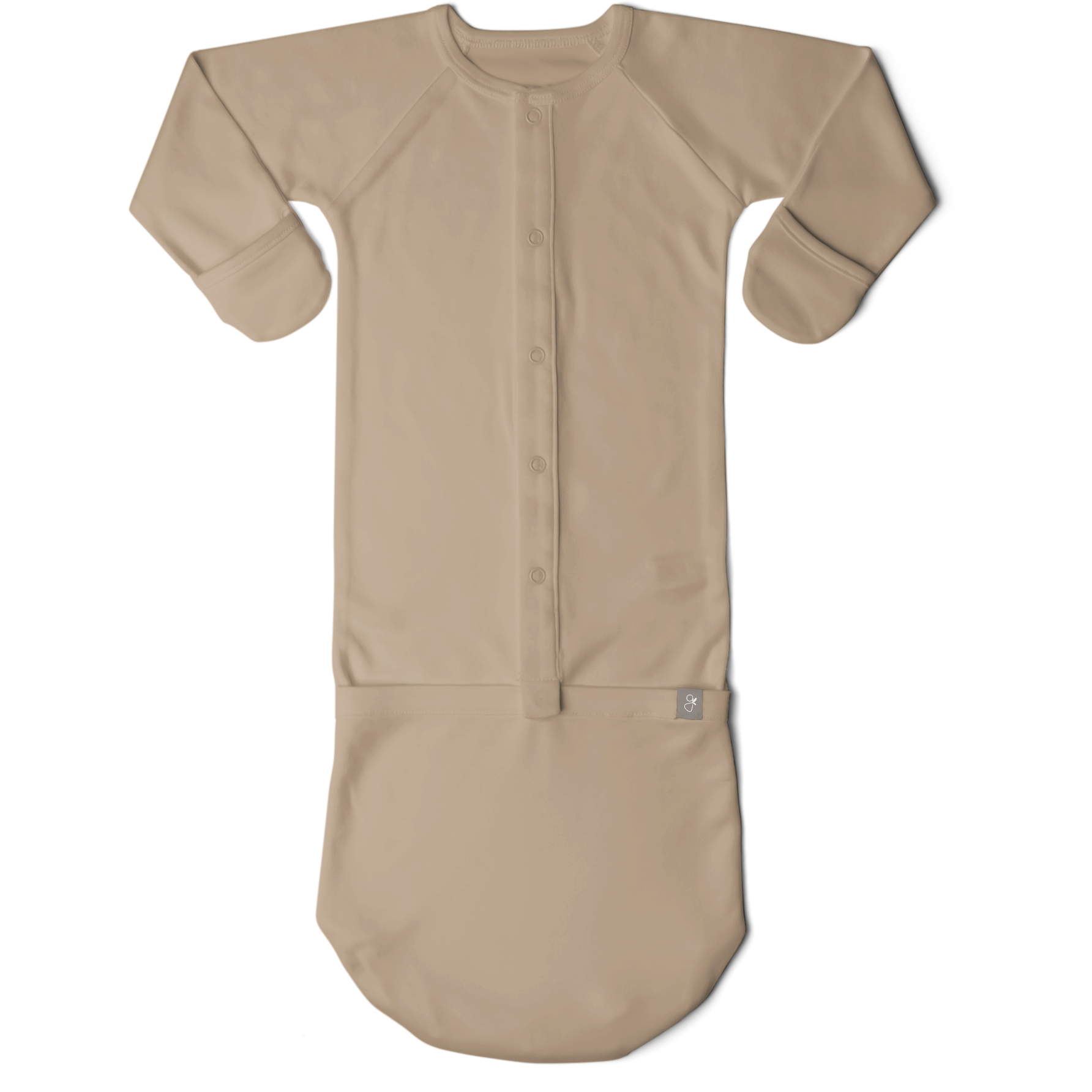 Goumi Viscose Organic Cotton Convertible Gown | Sandstone
