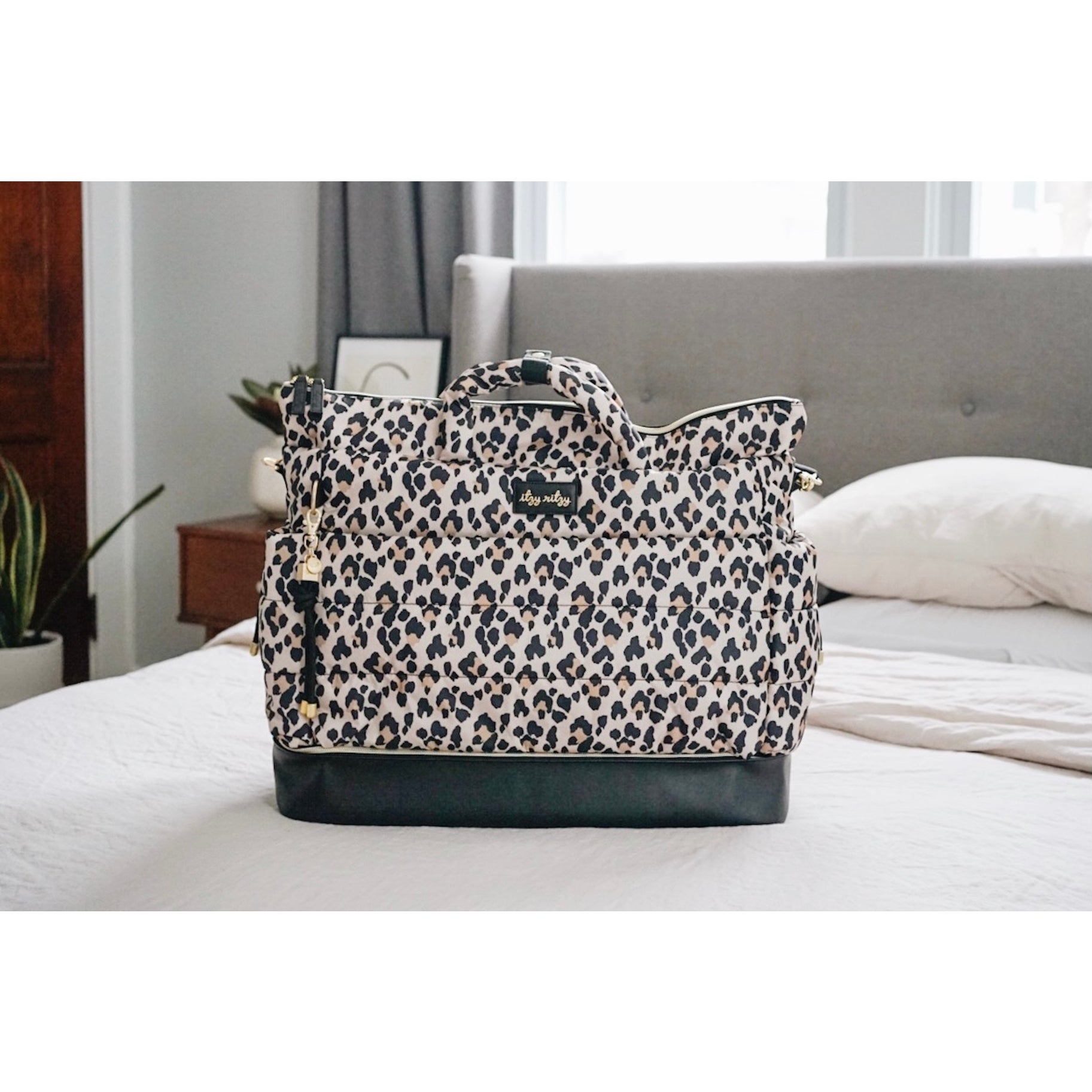 Itzy Ritzy Dream Weekender Leopard Diaper Bag