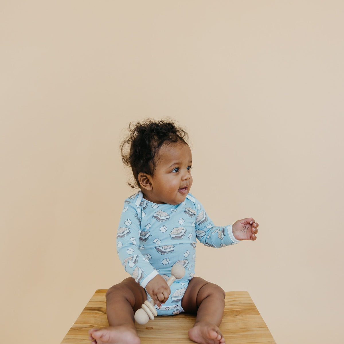 Copper Pearl Long Sleeve Bodysuit | S'mores