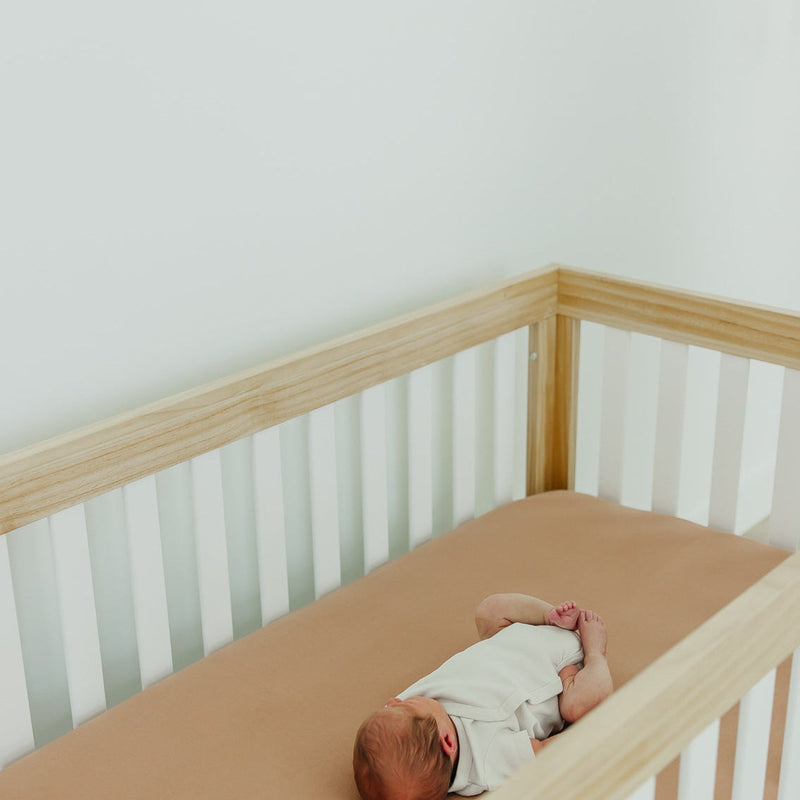 Copper Pearl Premium Knit Fitted Crib Sheet | Pecan