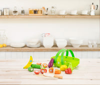 Fat Brain Pretendables Fruit & Veggie Basket Set