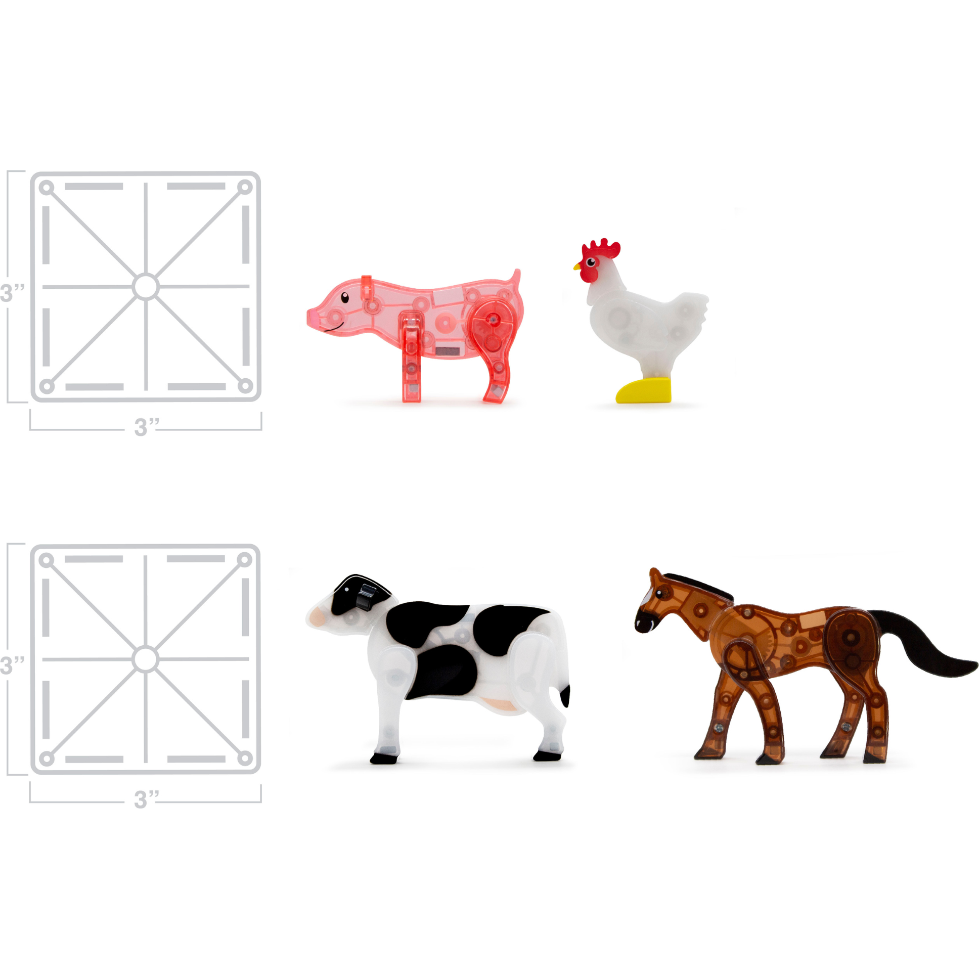 Magna-Tiles Farm Animals 25-Piece Set