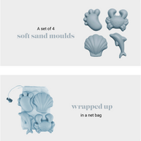 DAM Scrunch Sand Moulds | Duck Egg Blue