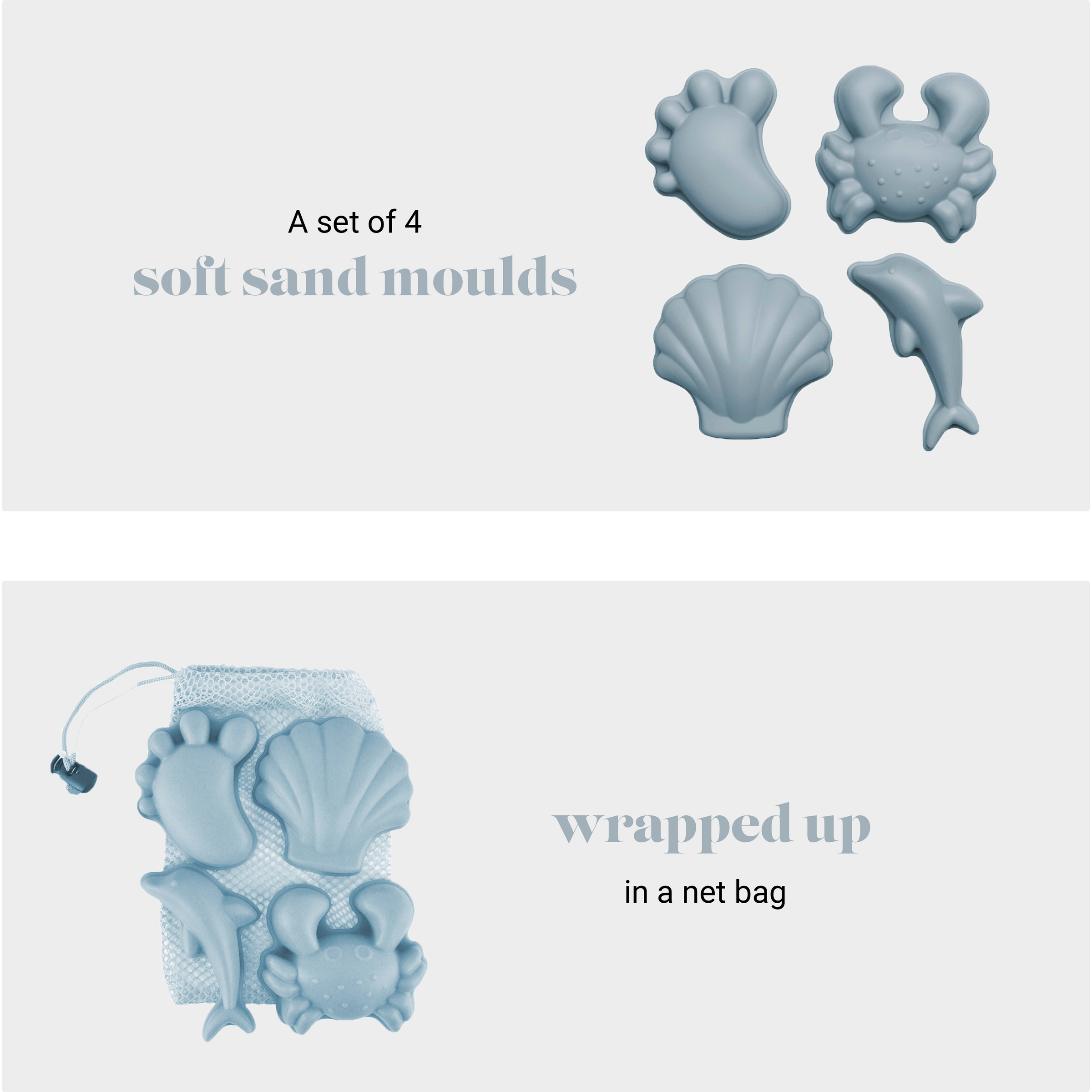 DAM Scrunch Sand Moulds | Duck Egg Blue