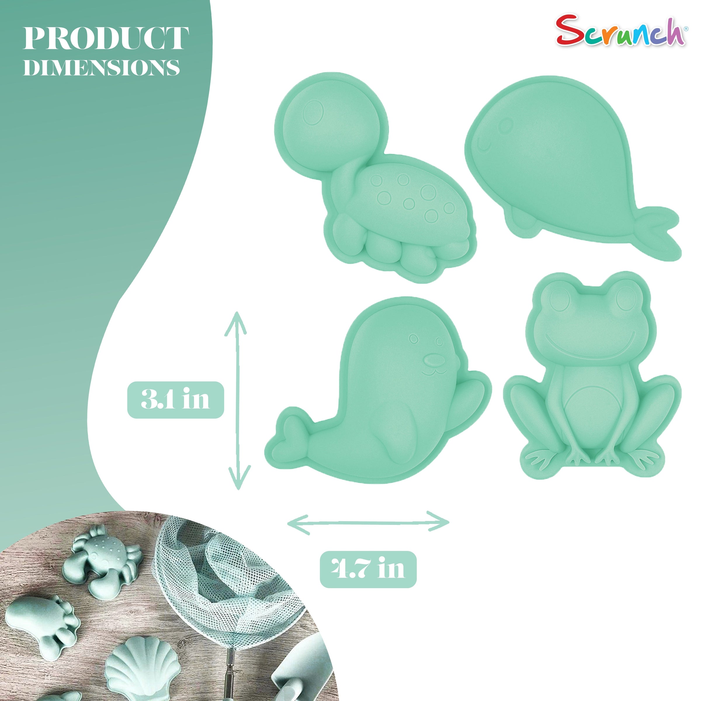 DAM Scrunch Sand Moulds | Mint